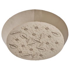 Swedish Designer, Flush Mount, Fabric, Sweden, 1960s