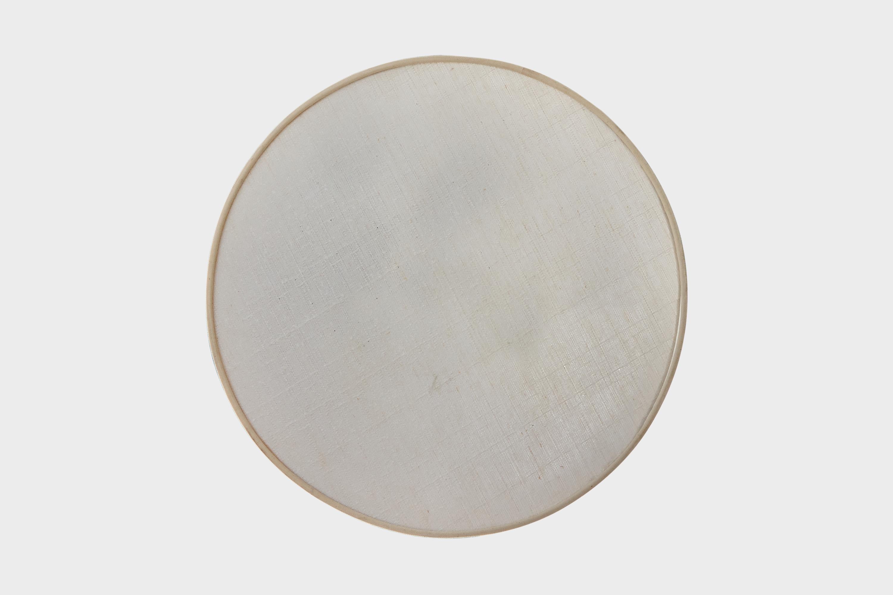 Swedish Designer, Flush Mount, Fabric, Sweden, 1970s In Good Condition For Sale In High Point, NC