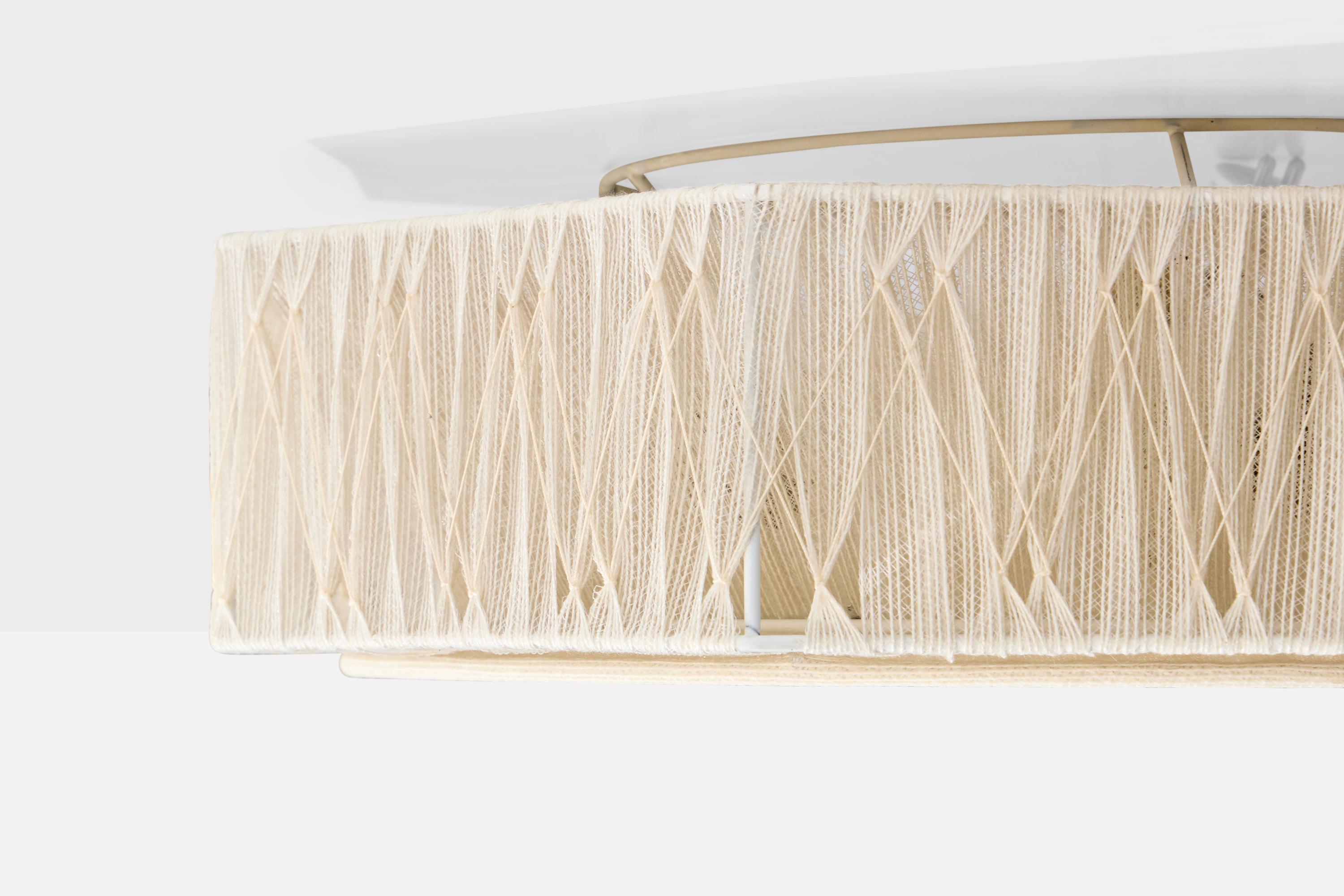 Fine XX secolo Swedish Designer, Flush Mount, Fabric, Sweden, 1970s in vendita