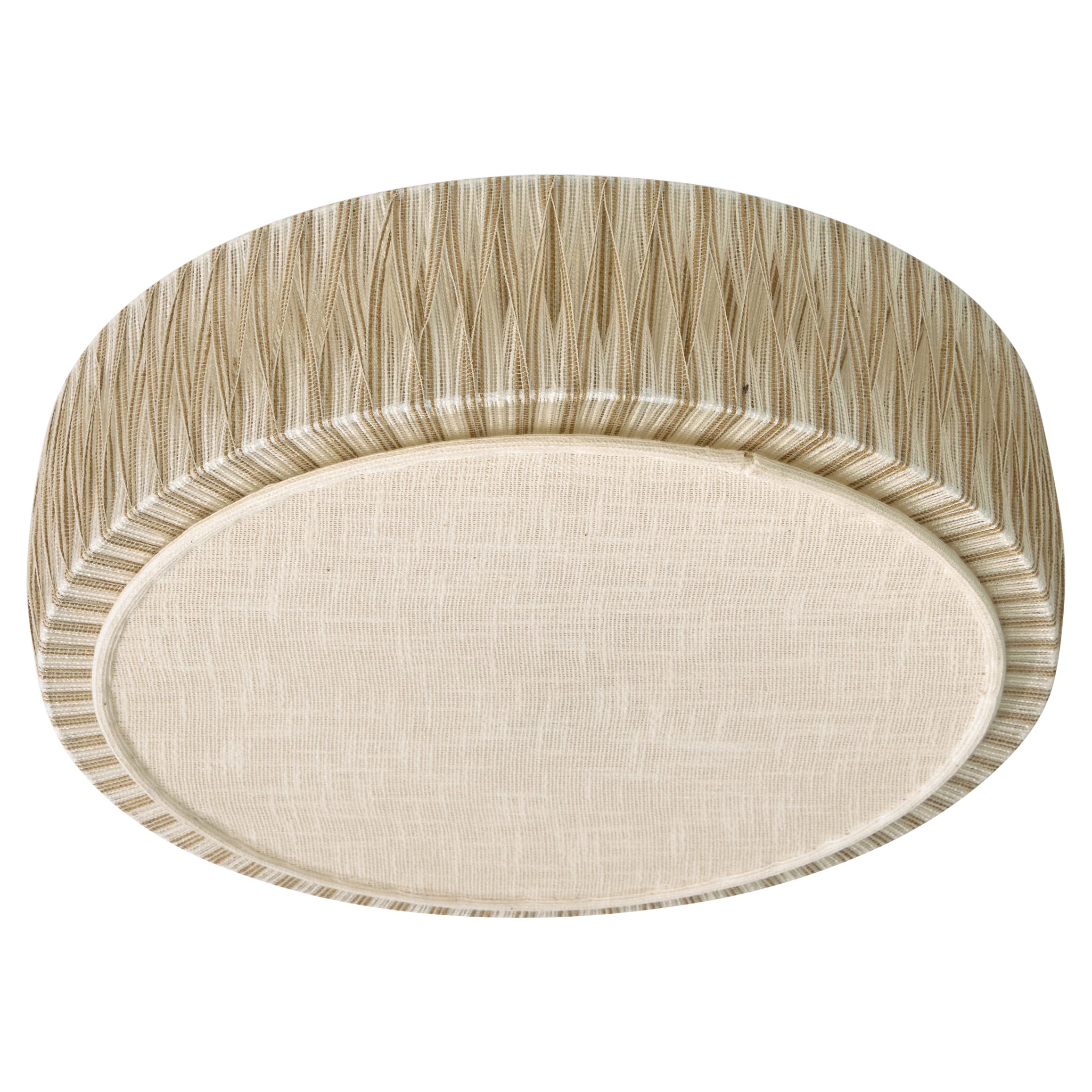 Swedish Designer, Flush Mount, Fabric, Sweden, 1970s