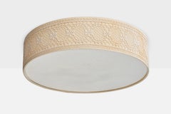 Swedish Designer, Flush Mount, Fabric, Sweden, 1970s