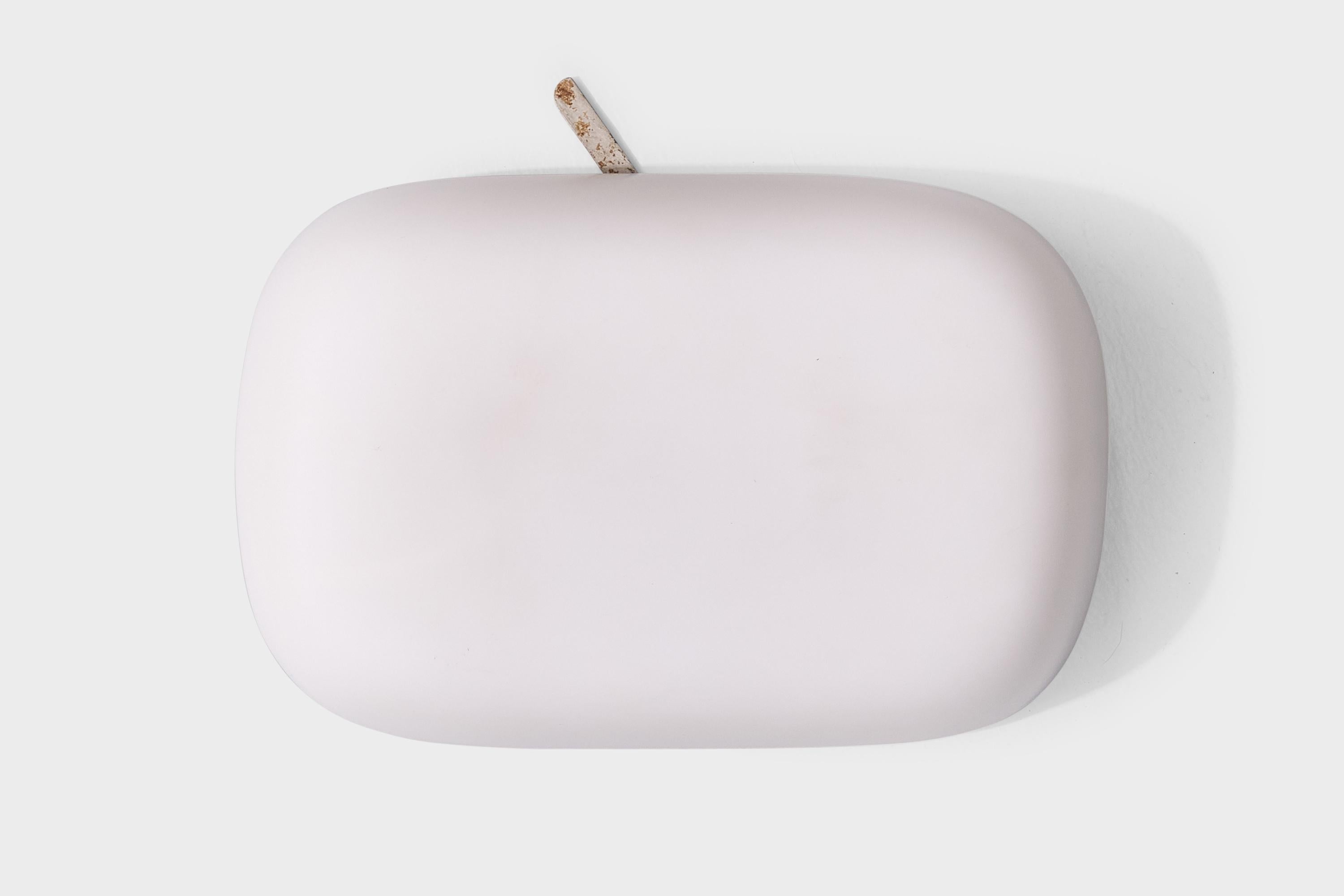 Mid-20th Century Swedish Designer, Flush Mount, Glass, Metal, Sweden, 1940s For Sale