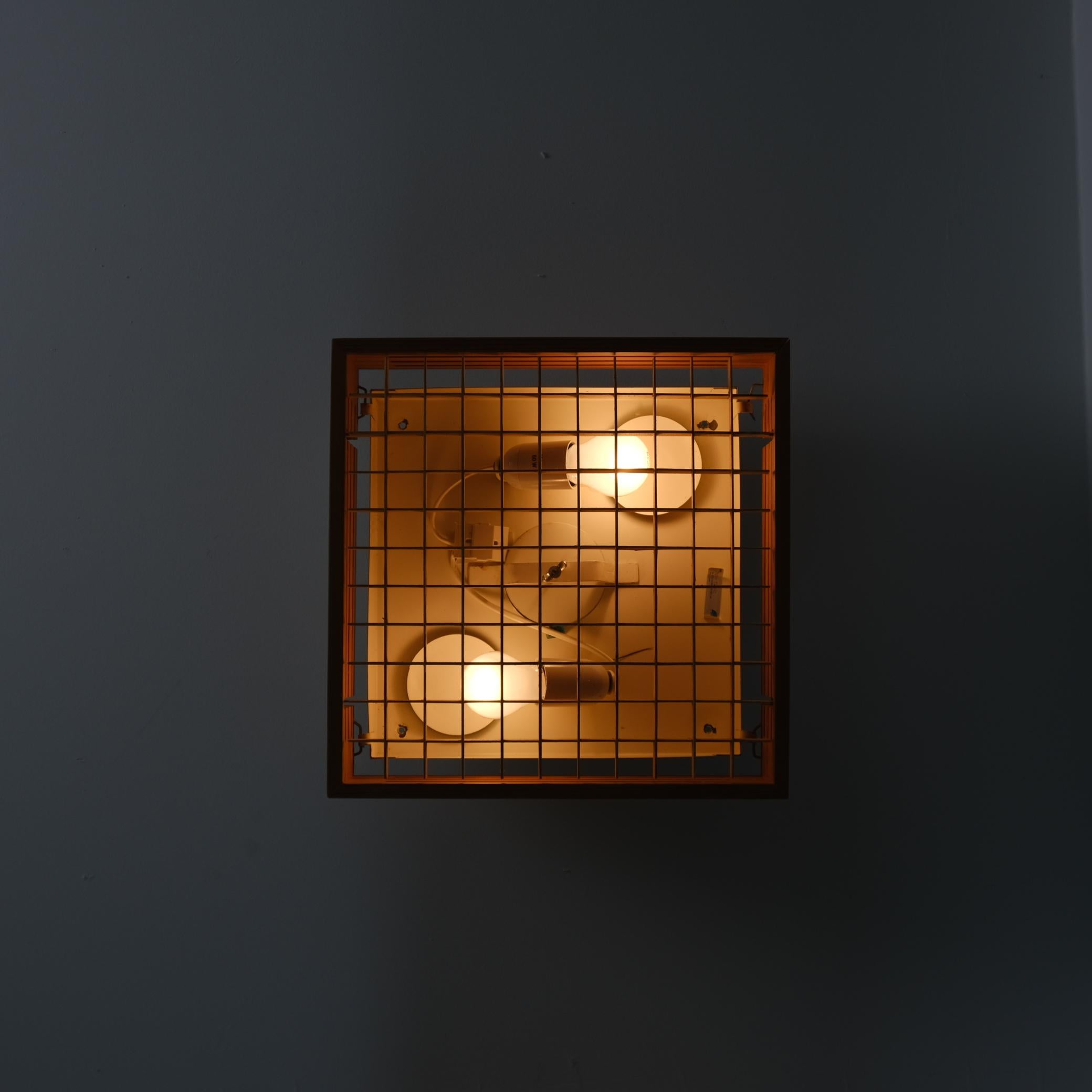 Swedish Designer Flush Mount in Pine, Stockmann Orno Model 72-502, 1970s For Sale 7