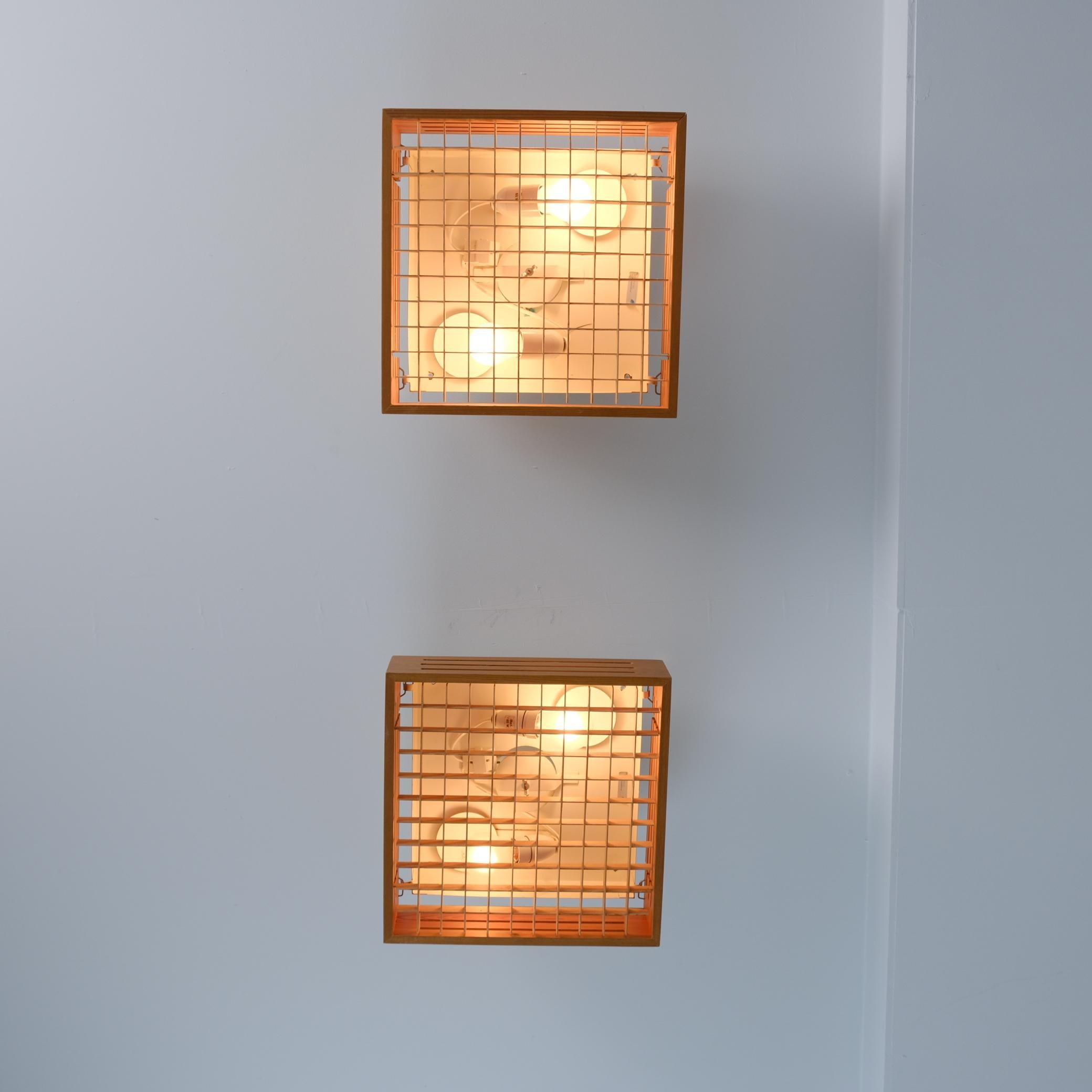 Swedish Designer Flush Mount in Pine, Stockmann Orno Model 72-502, 1970s For Sale 8