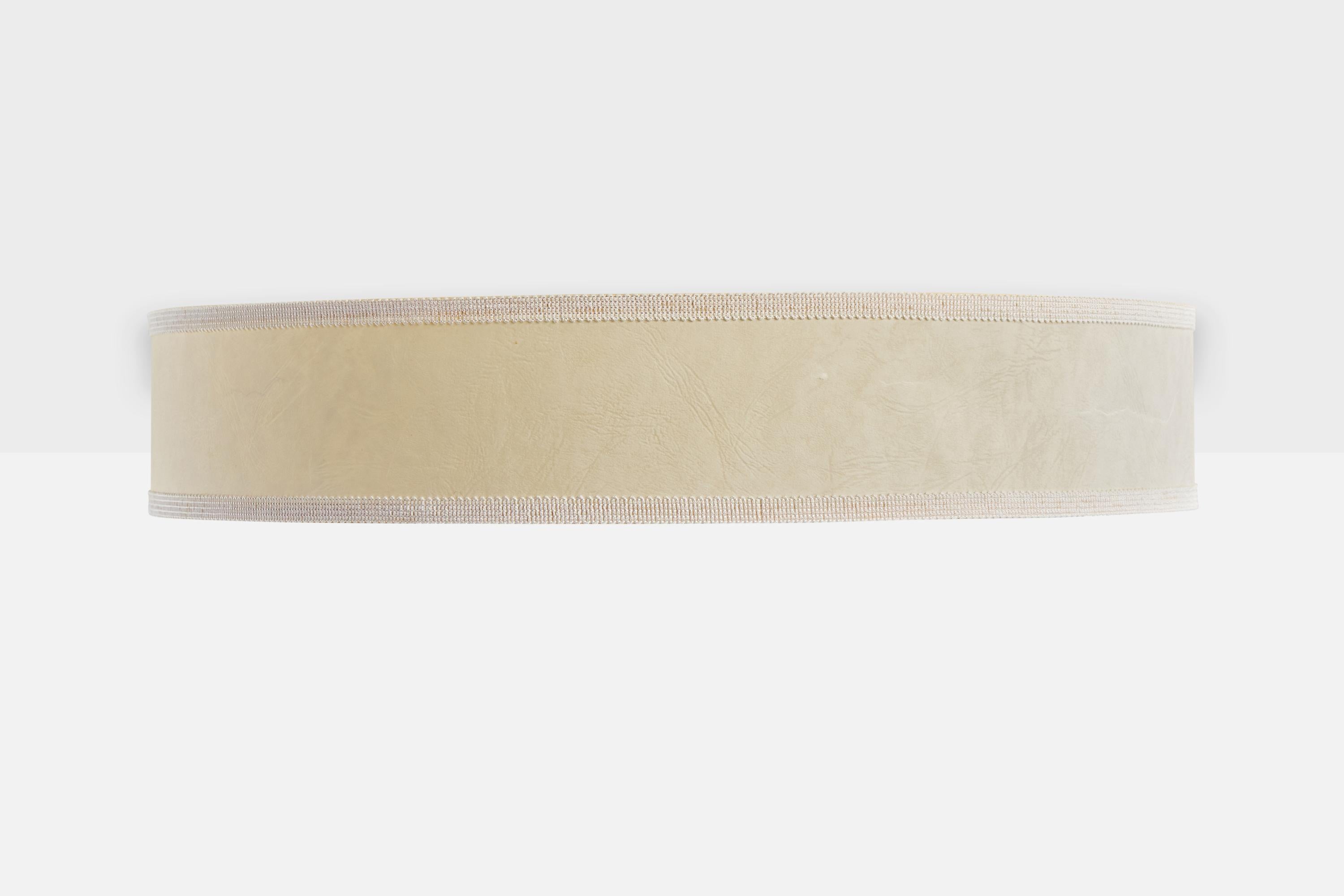 Swedish Designer, Flush Mount, Parchment Paper, Sweden, 1970s In Good Condition For Sale In High Point, NC