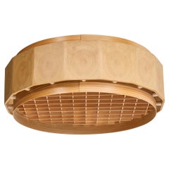 Swedish Designer, Flush Mount, Pine, Sweden, 1980s