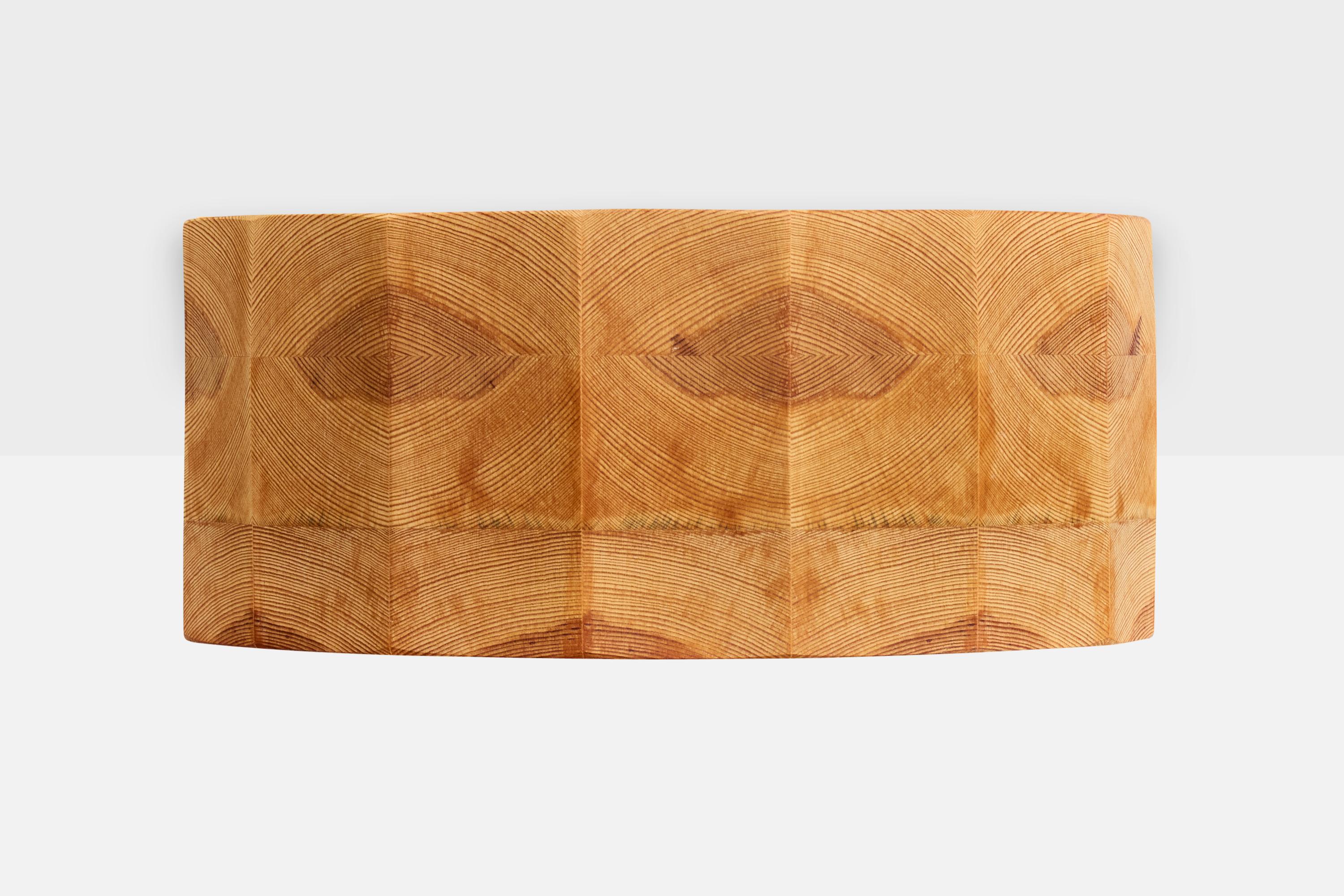 Swedish Designer, Flush Mount, Teak, Sweden, 1970s In Good Condition For Sale In High Point, NC