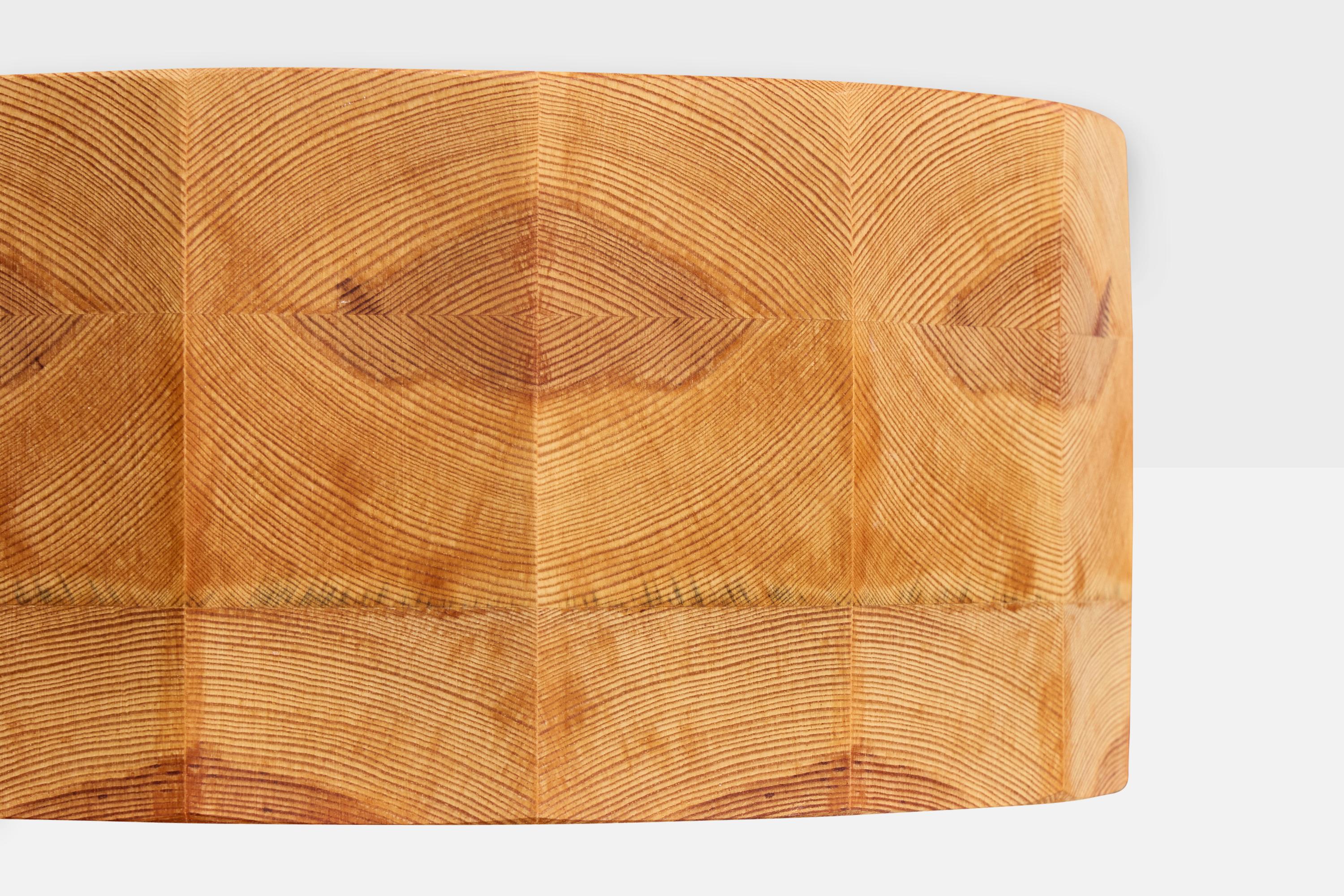 Late 20th Century Swedish Designer, Flush Mount, Teak, Sweden, 1970s For Sale