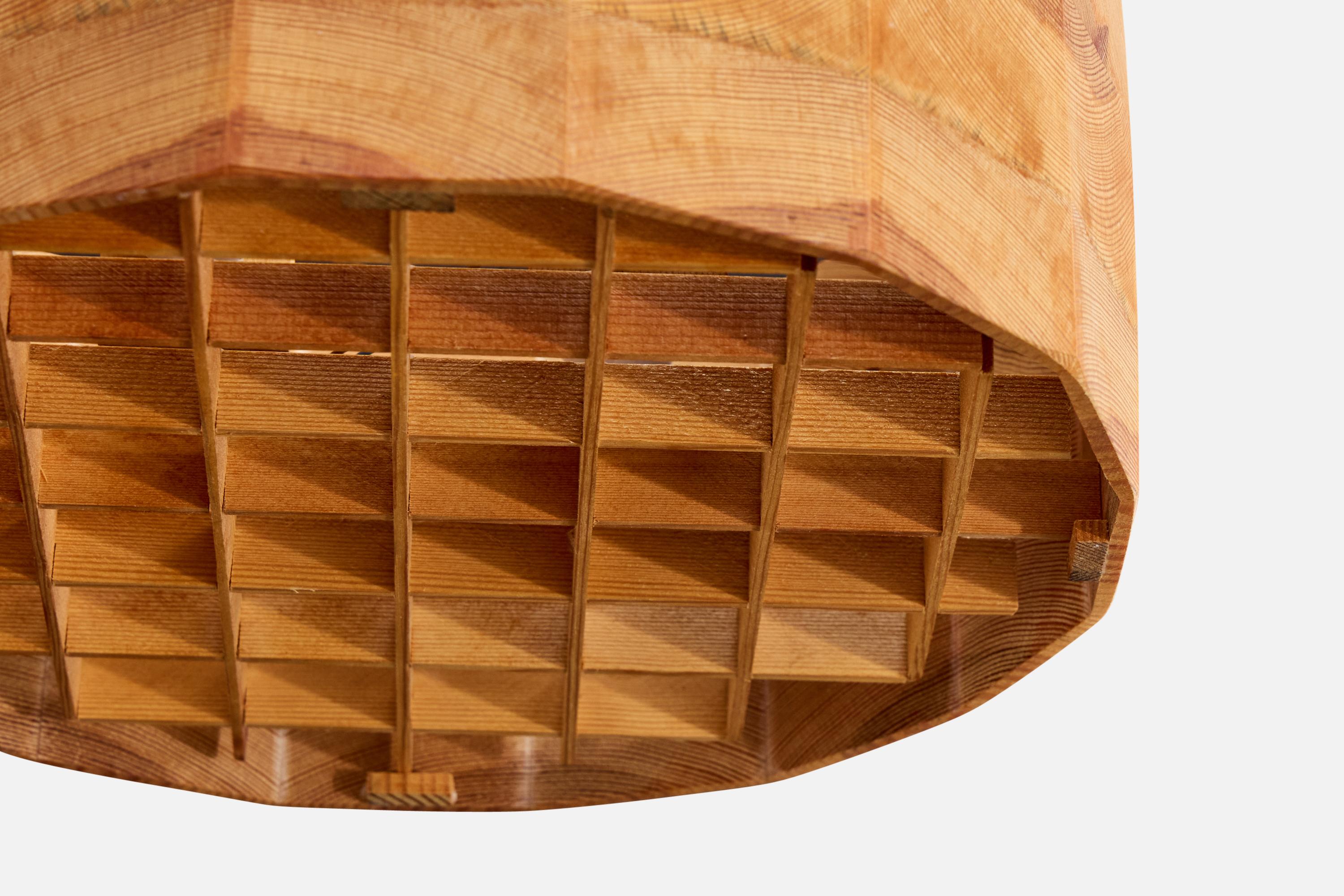 Swedish Designer, Flush Mount, Teak, Sweden, 1970s For Sale 1