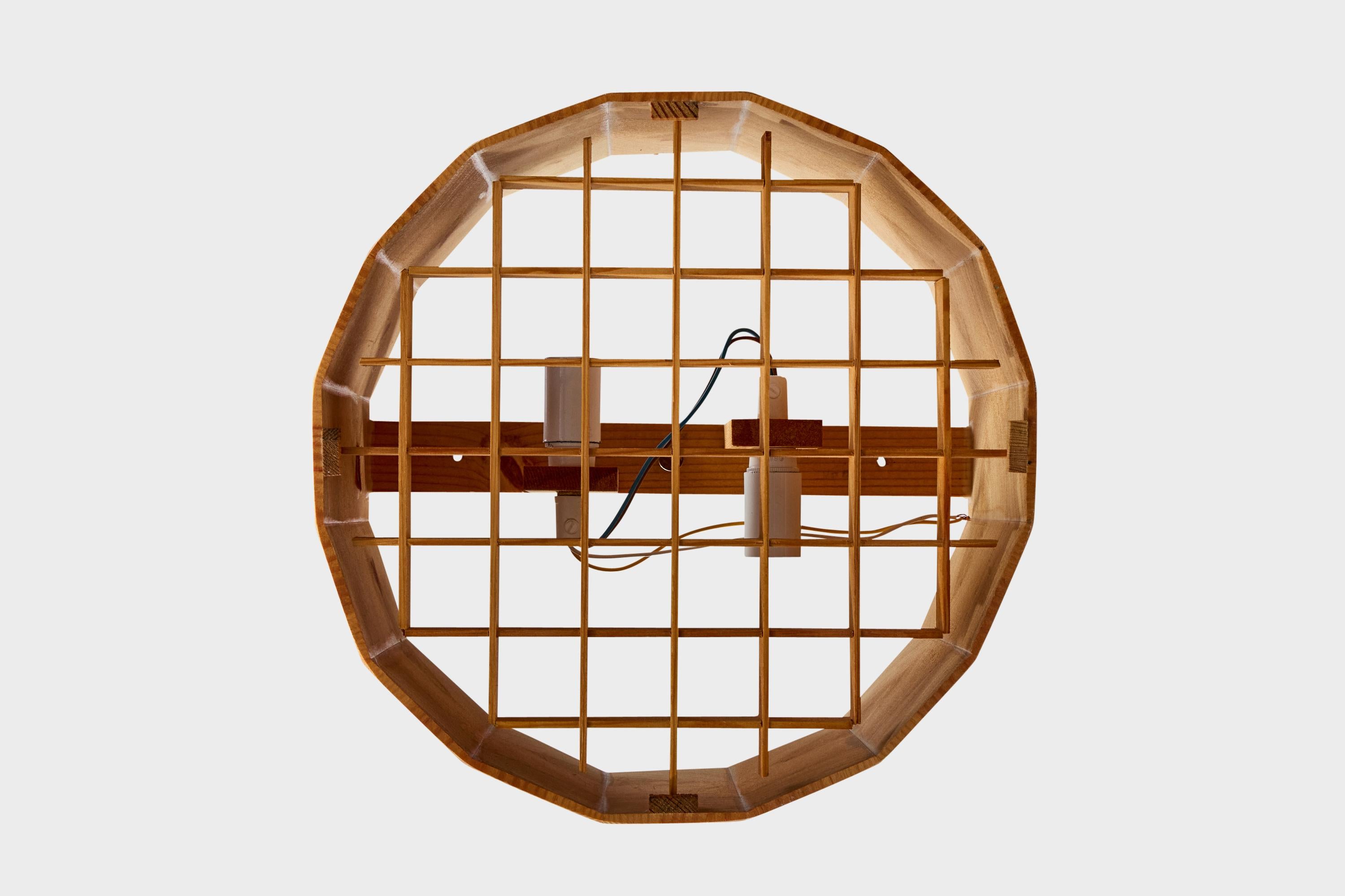 Swedish Designer, Flush Mount, Teak, Sweden, 1970s For Sale 2