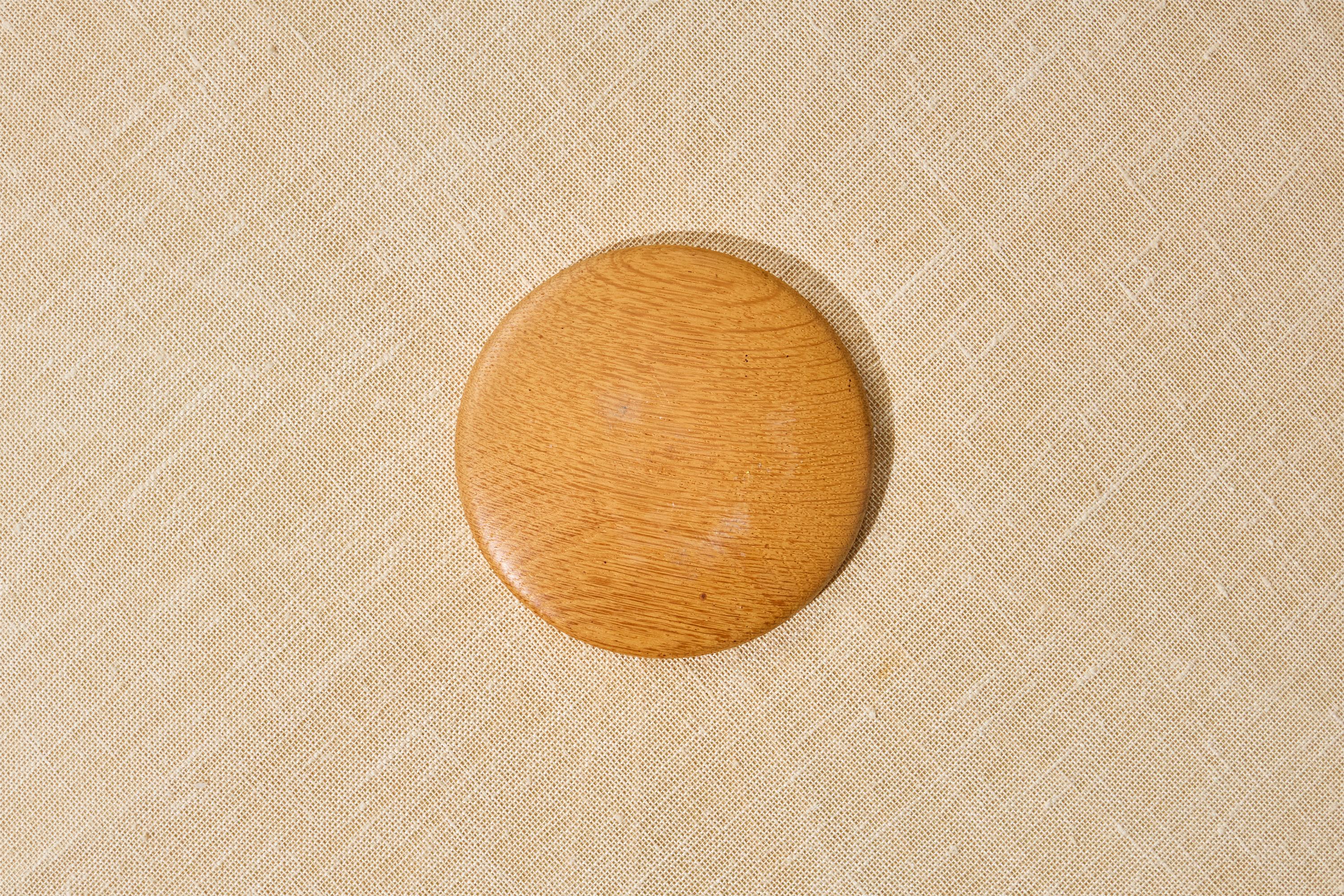 Swedish Designer, Flush Mount, Wood, Fabric, Sweden, 1950s For Sale 3