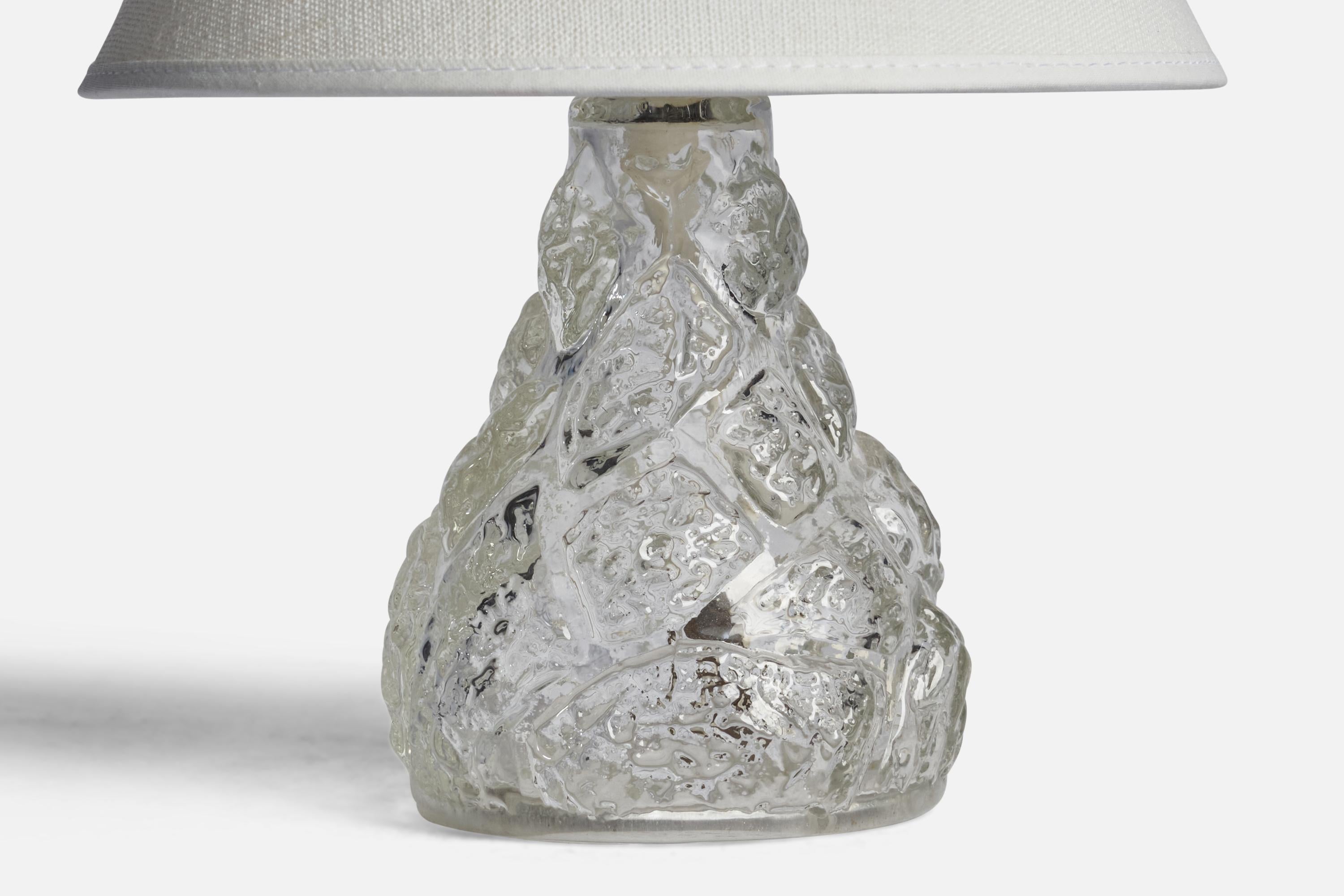 Suédois Designer suédois, lampe de bureau de forme libre, verre, Suède, années 1940 en vente