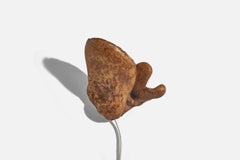 Swedish Designer, Freeform Wall Light, Burlwood, Sweden, c. 1970s