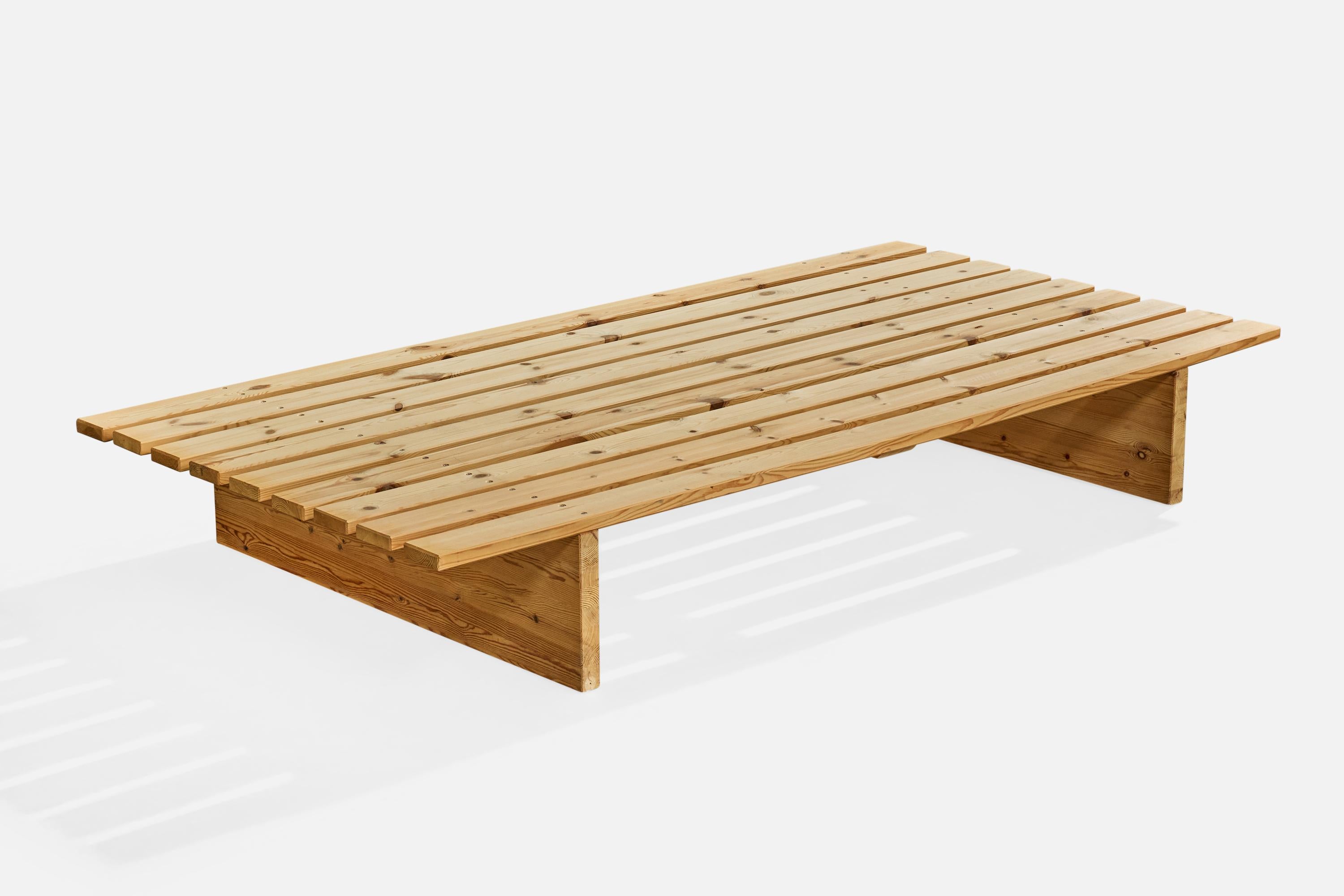 A large pine bench designed and produced in Sweden, c. 1980s.

Minor imperfections.

Overall Dimensions (inches): 11.5
