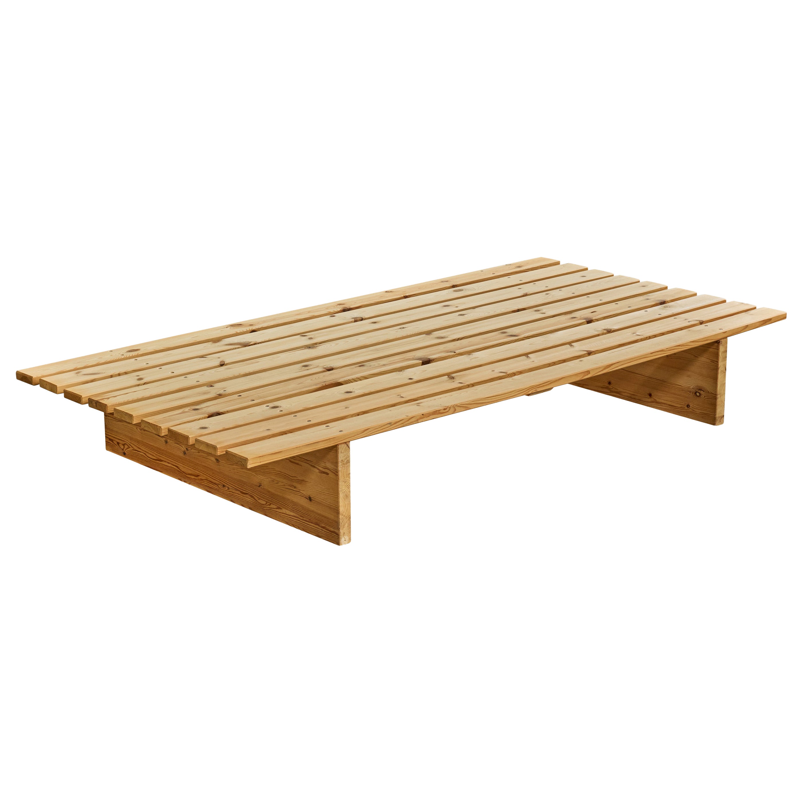 Swedish Designer, Large Bench, Pine, Sweden, 1980s