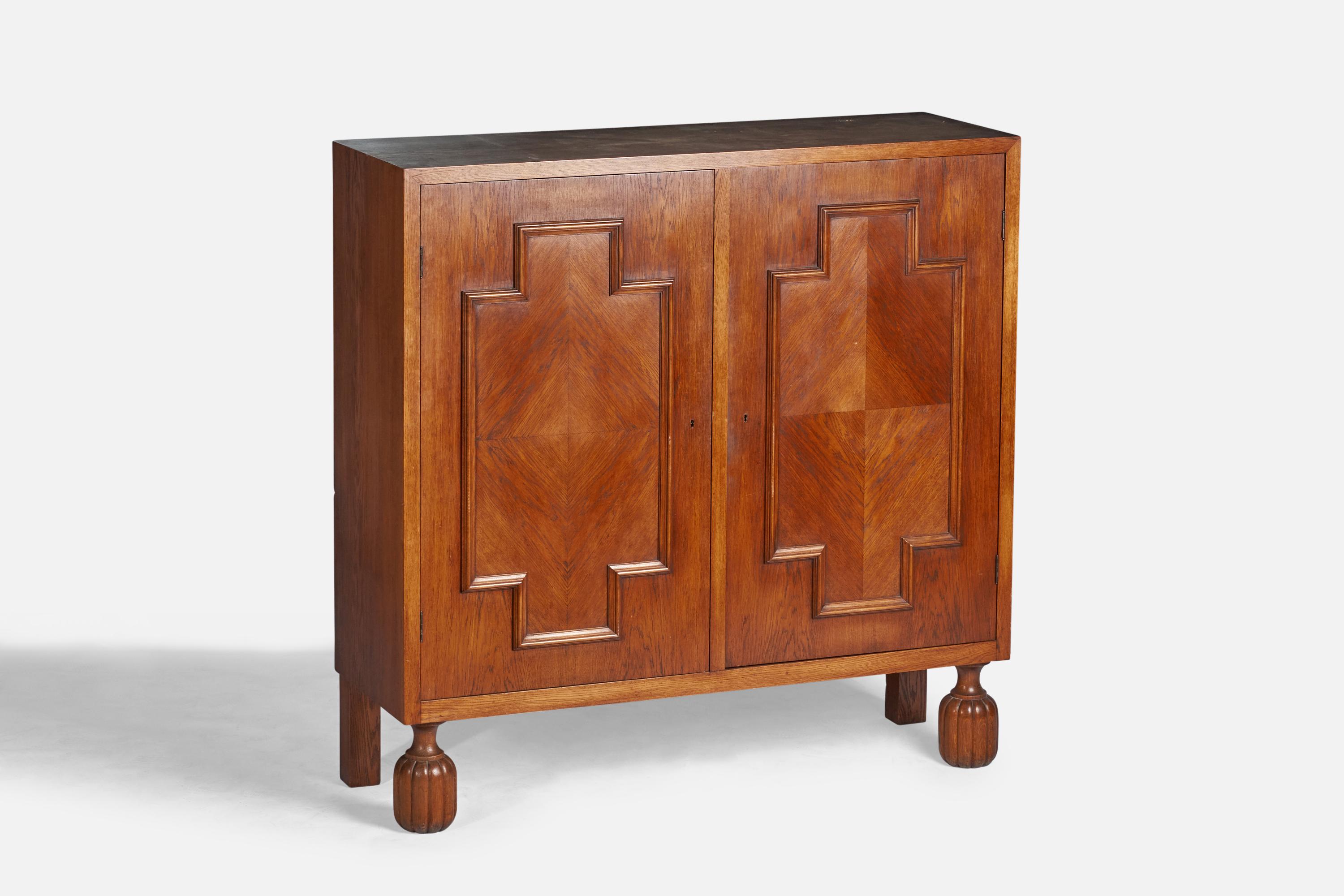 Scandinavian Modern Swedish Designer, Large Cabinet, Oak, Sweden, 1930s
