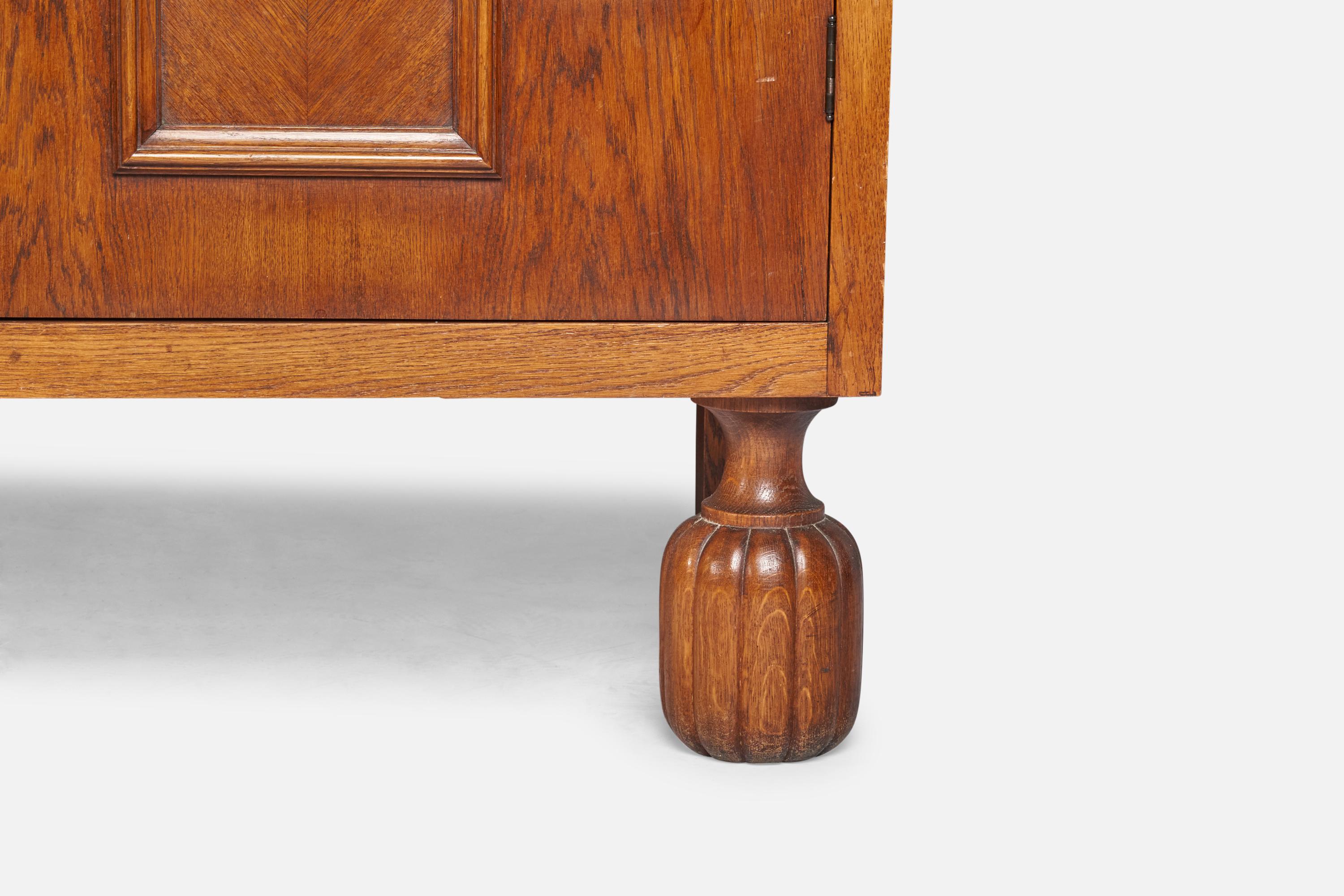 Mid-20th Century Swedish Designer, Large Cabinet, Oak, Sweden, 1930s For Sale