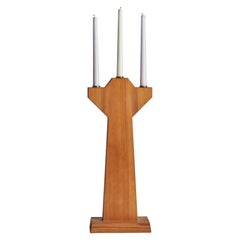 Diseñador sueco, Candelabro grande, Pino, Suecia, años 70