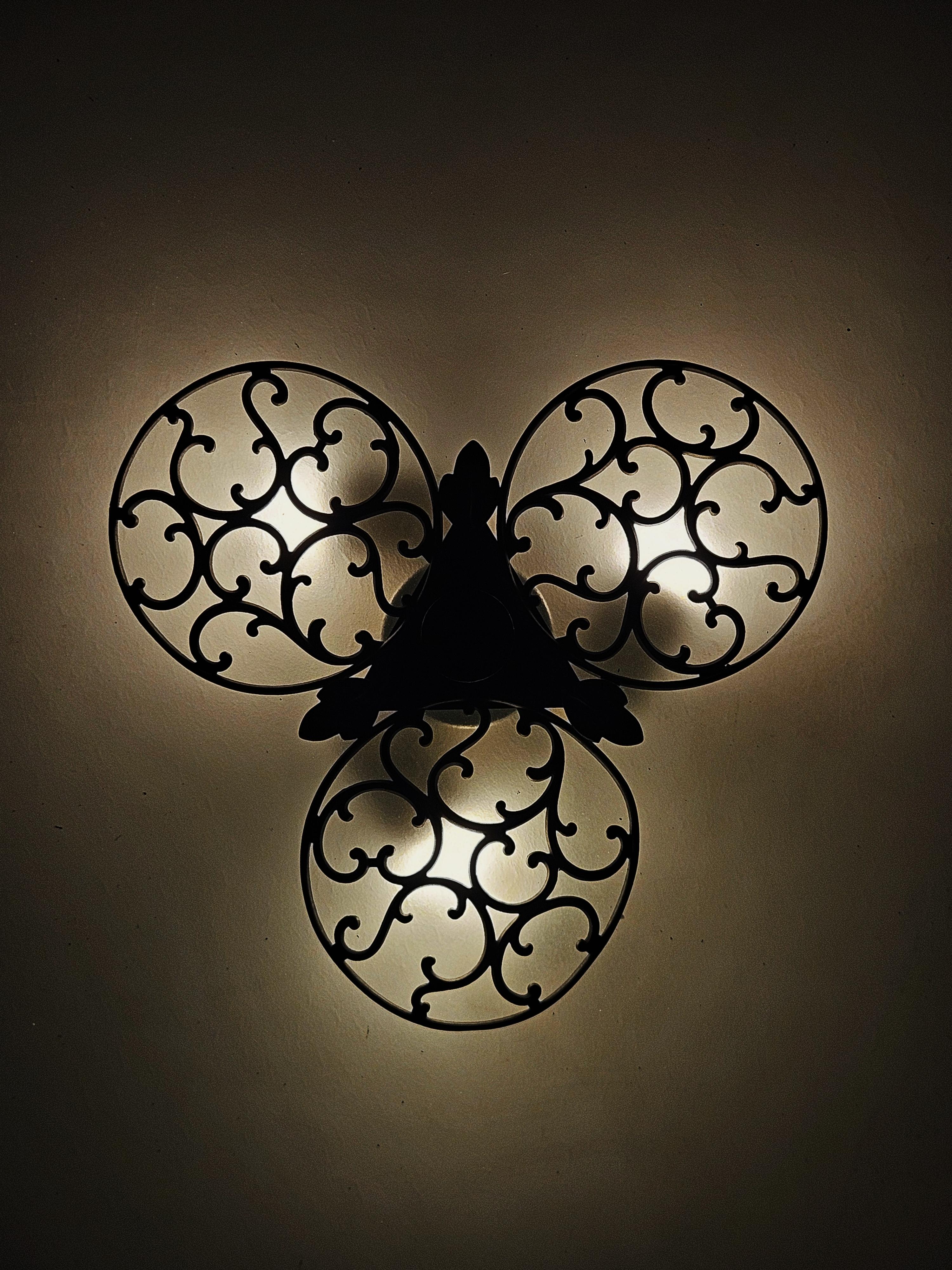 Scandinavian Modern Swedish designer large glass and copper flush mount, 1930s For Sale