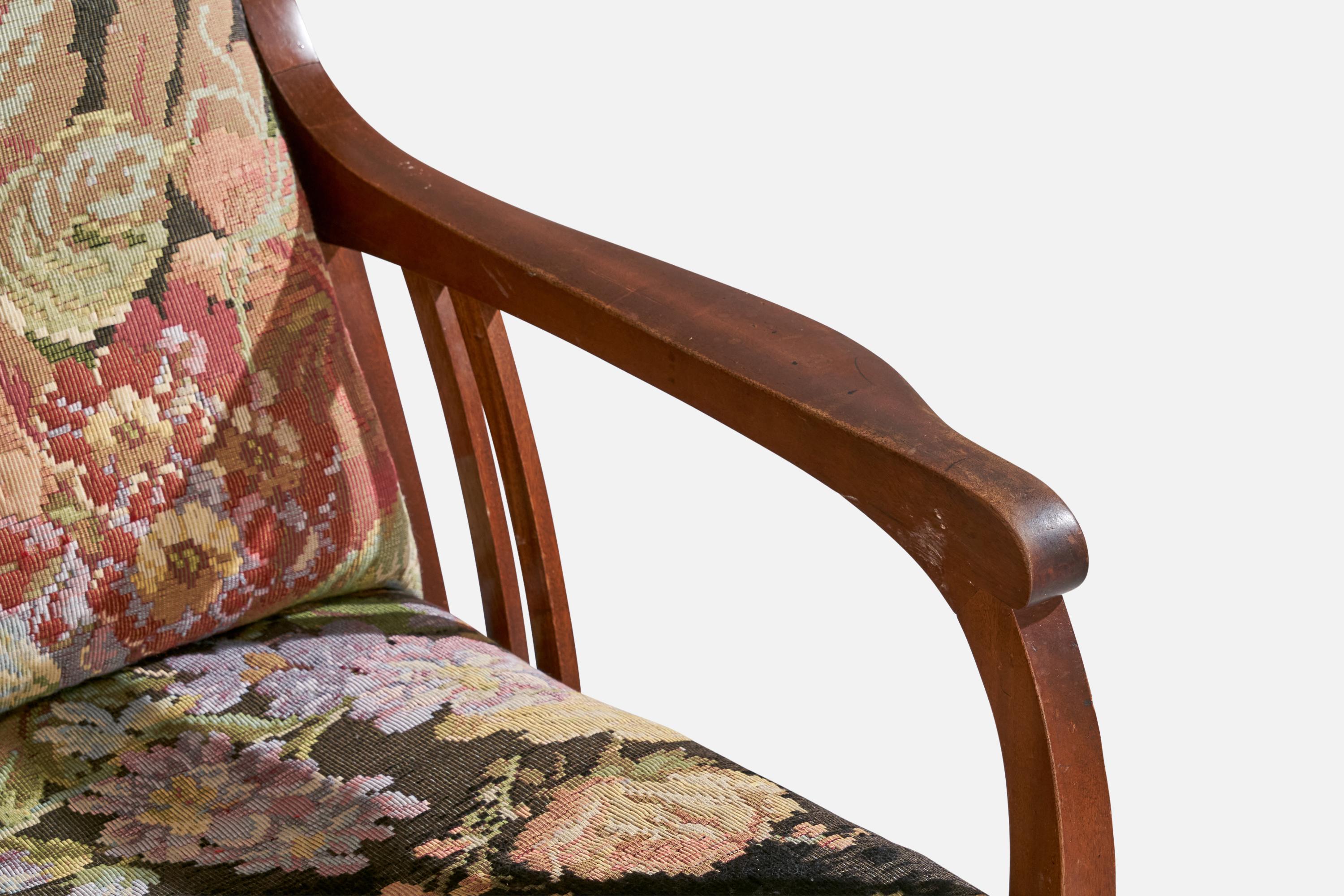 Designer svedese, sedia da salotto, Oak, Fabrice, Svezia, anni '1900 in vendita 3