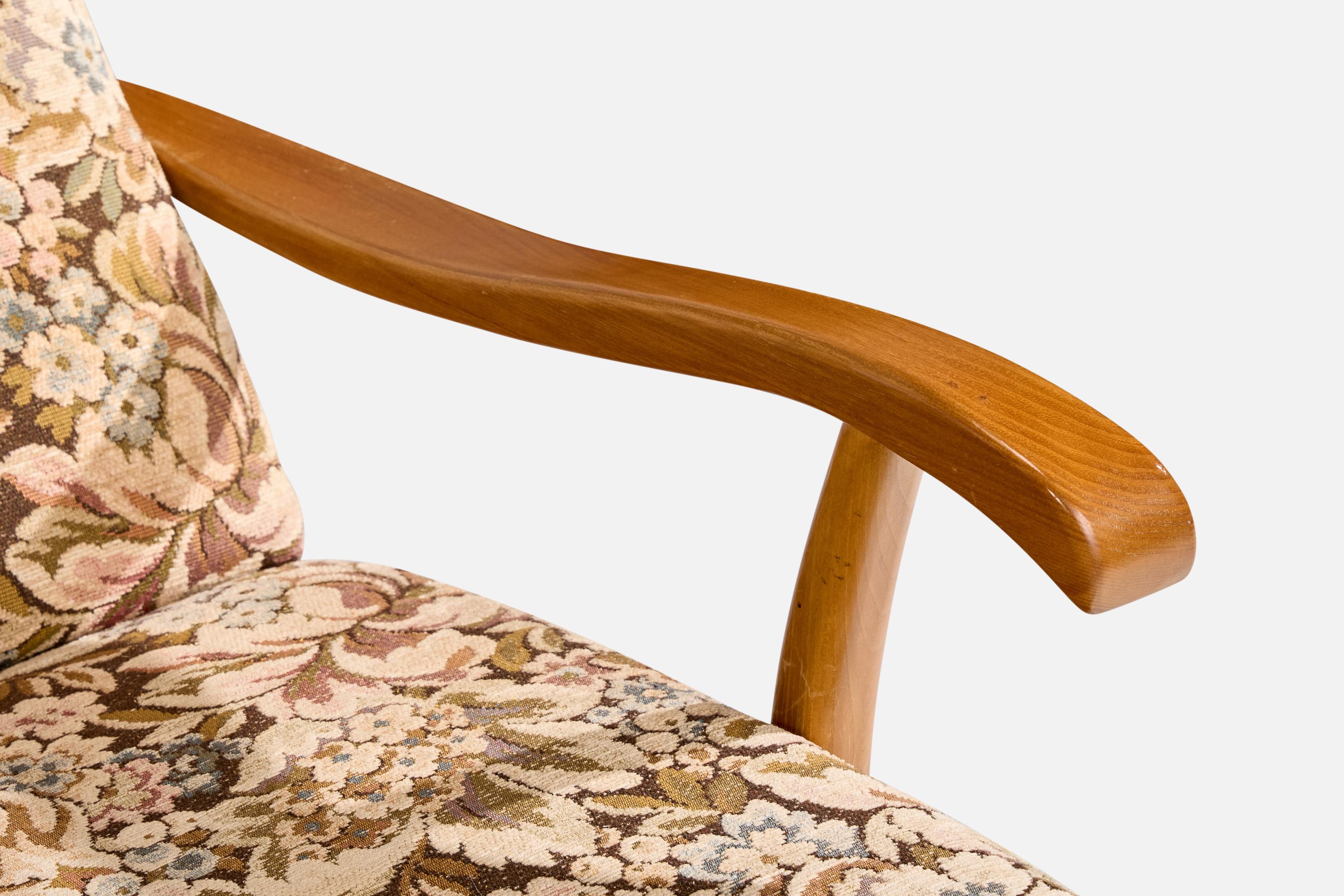 Designer svedese, sedia da salotto, Wood, Fabrice, Svezia, anni '1940 in vendita 3