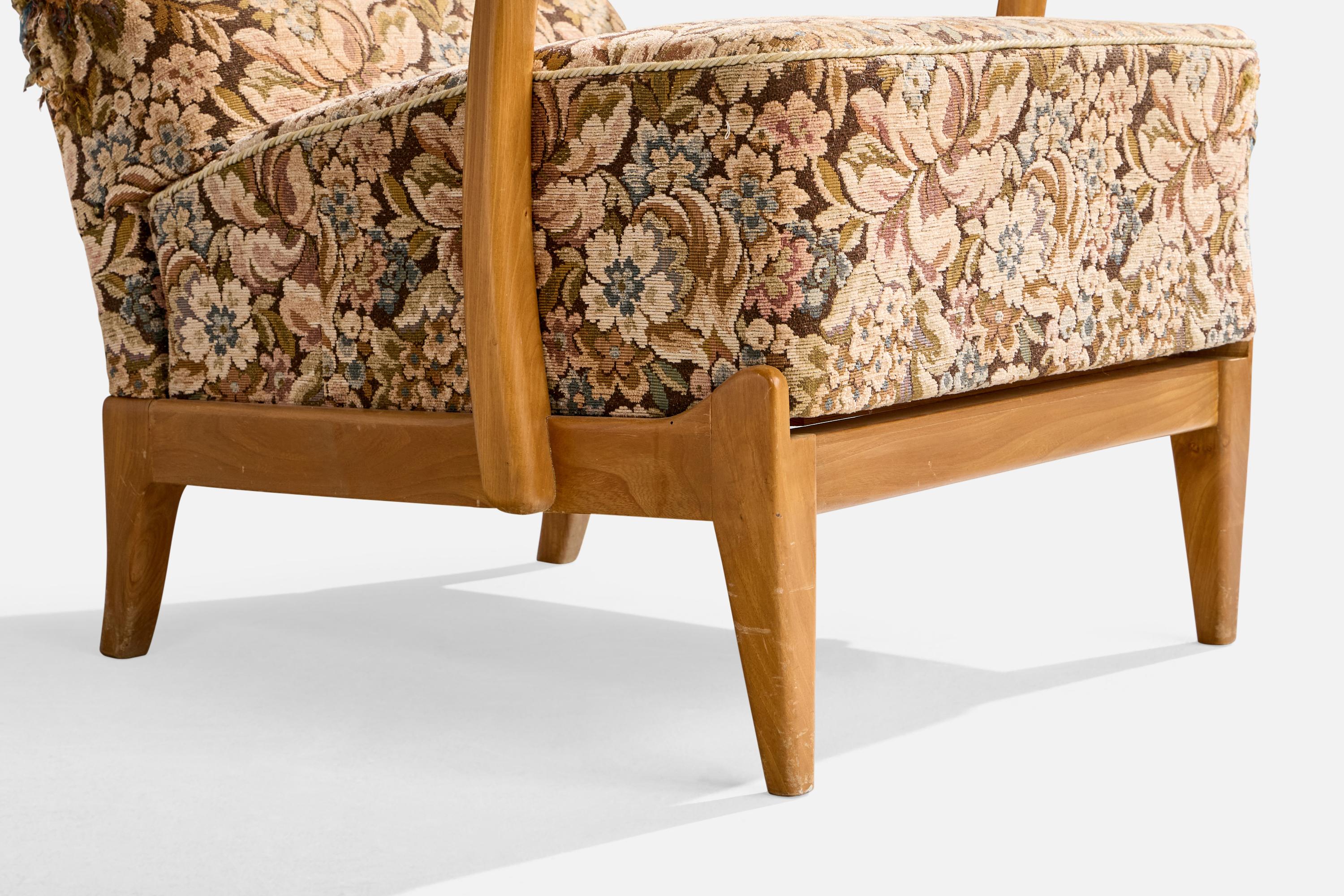 Designer svedese, sedia da salotto, Wood, Fabrice, Svezia, anni '1940 in vendita 7