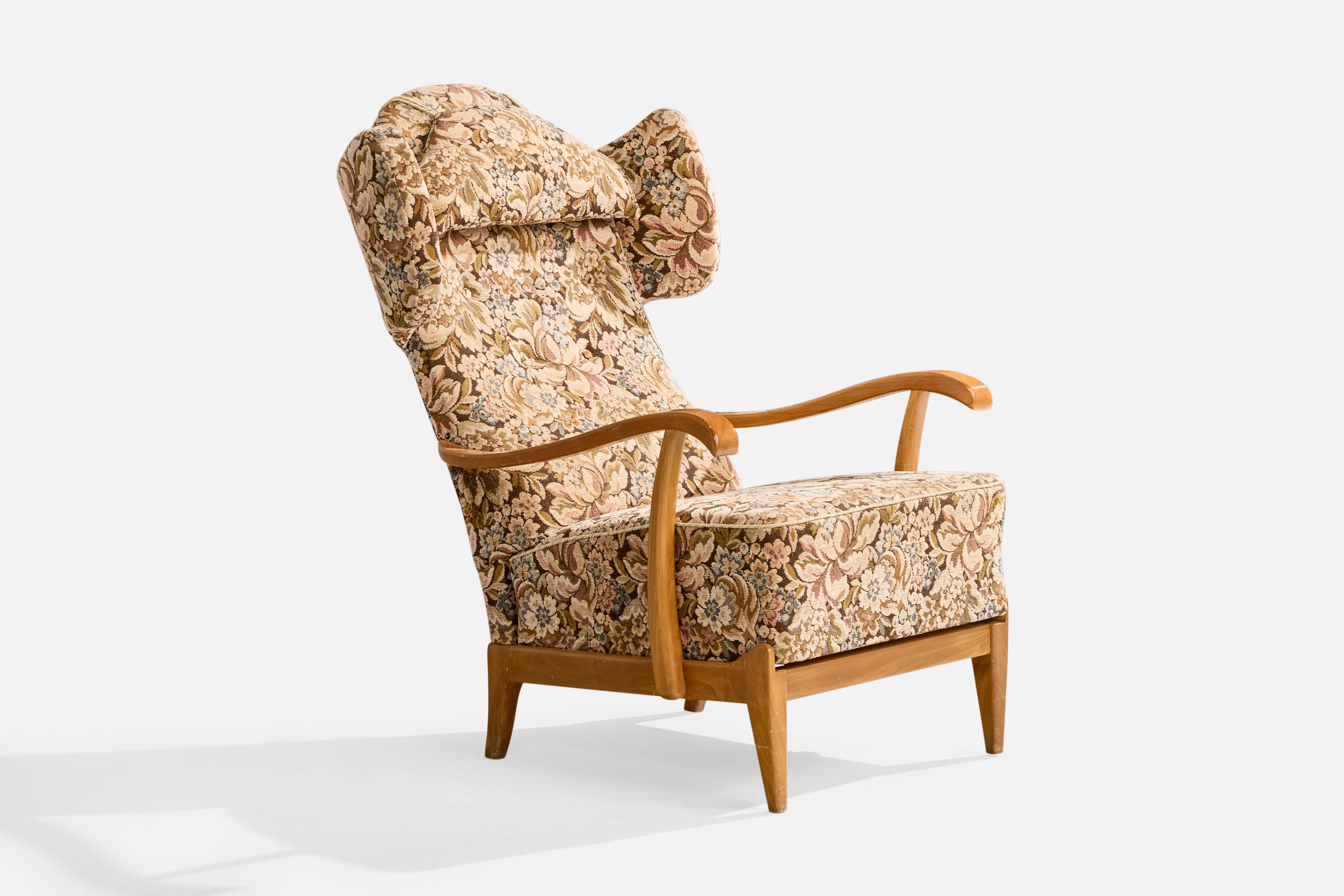 Scandinavo moderno Designer svedese, sedia da salotto, Wood, Fabrice, Svezia, anni '1940 in vendita