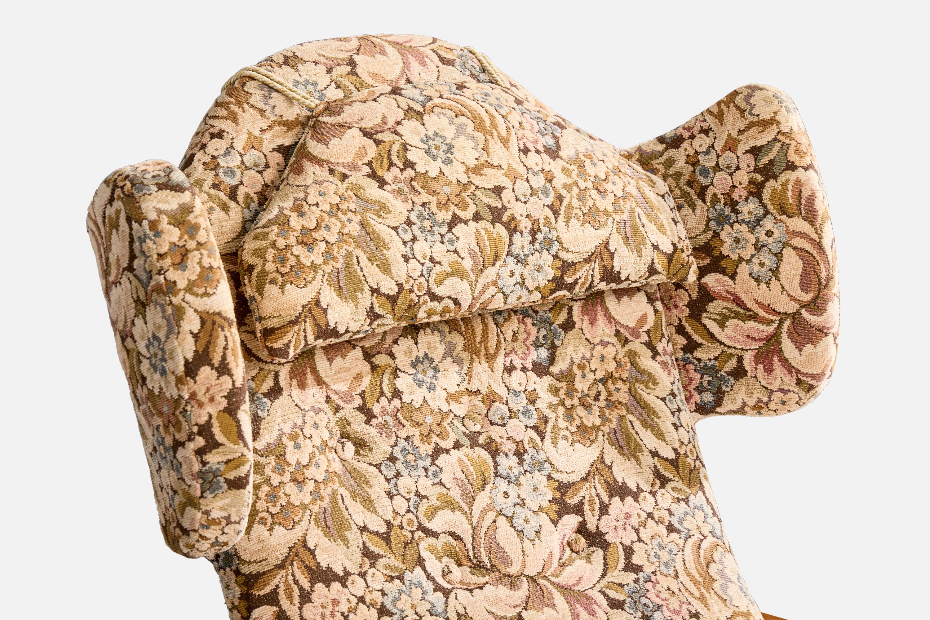 Designer svedese, sedia da salotto, Wood, Fabrice, Svezia, anni '1940 in vendita 1