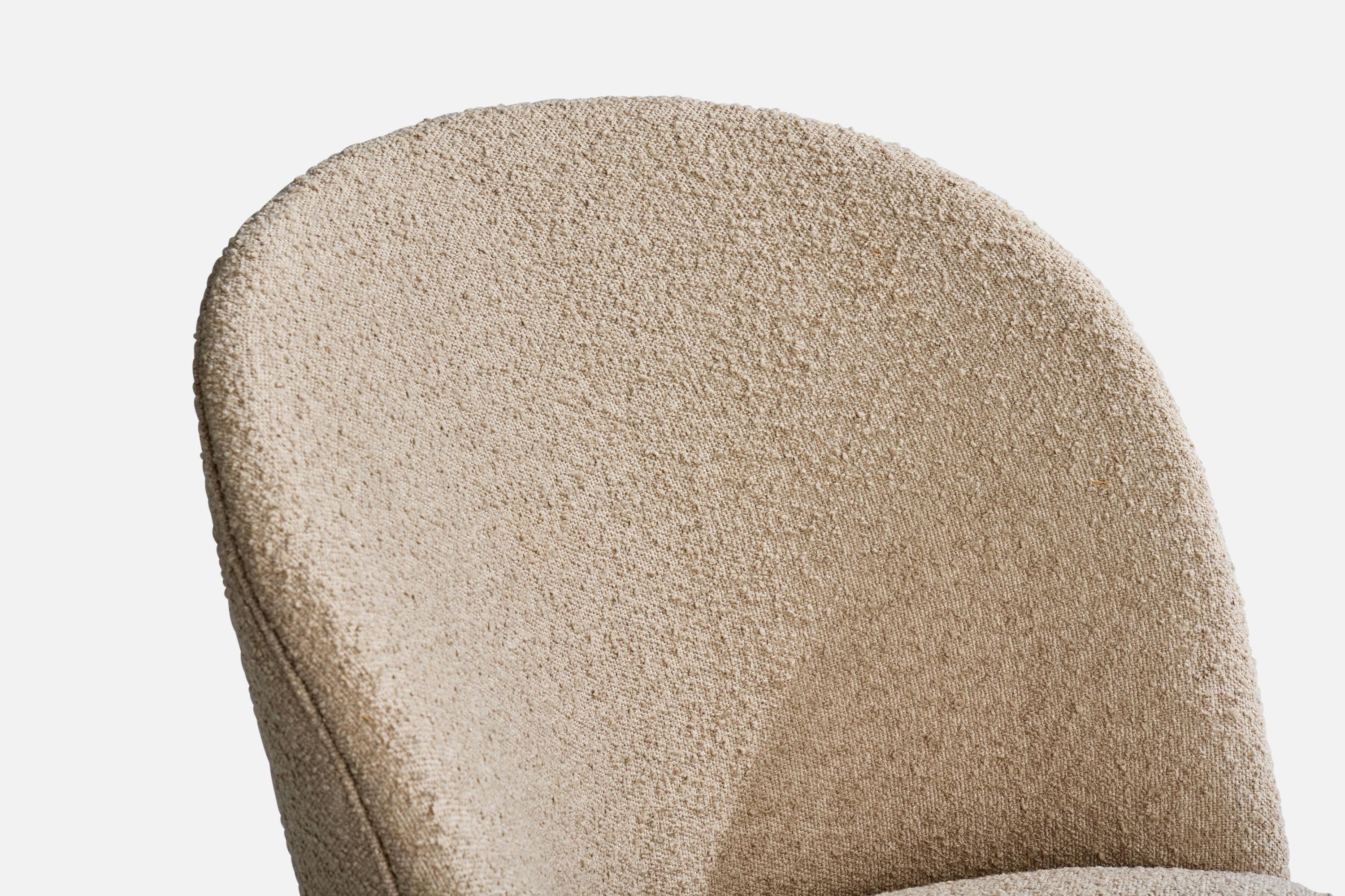 Designer suédois, chaise longue, bois, tissu, Suède, années 1940 en vente 1