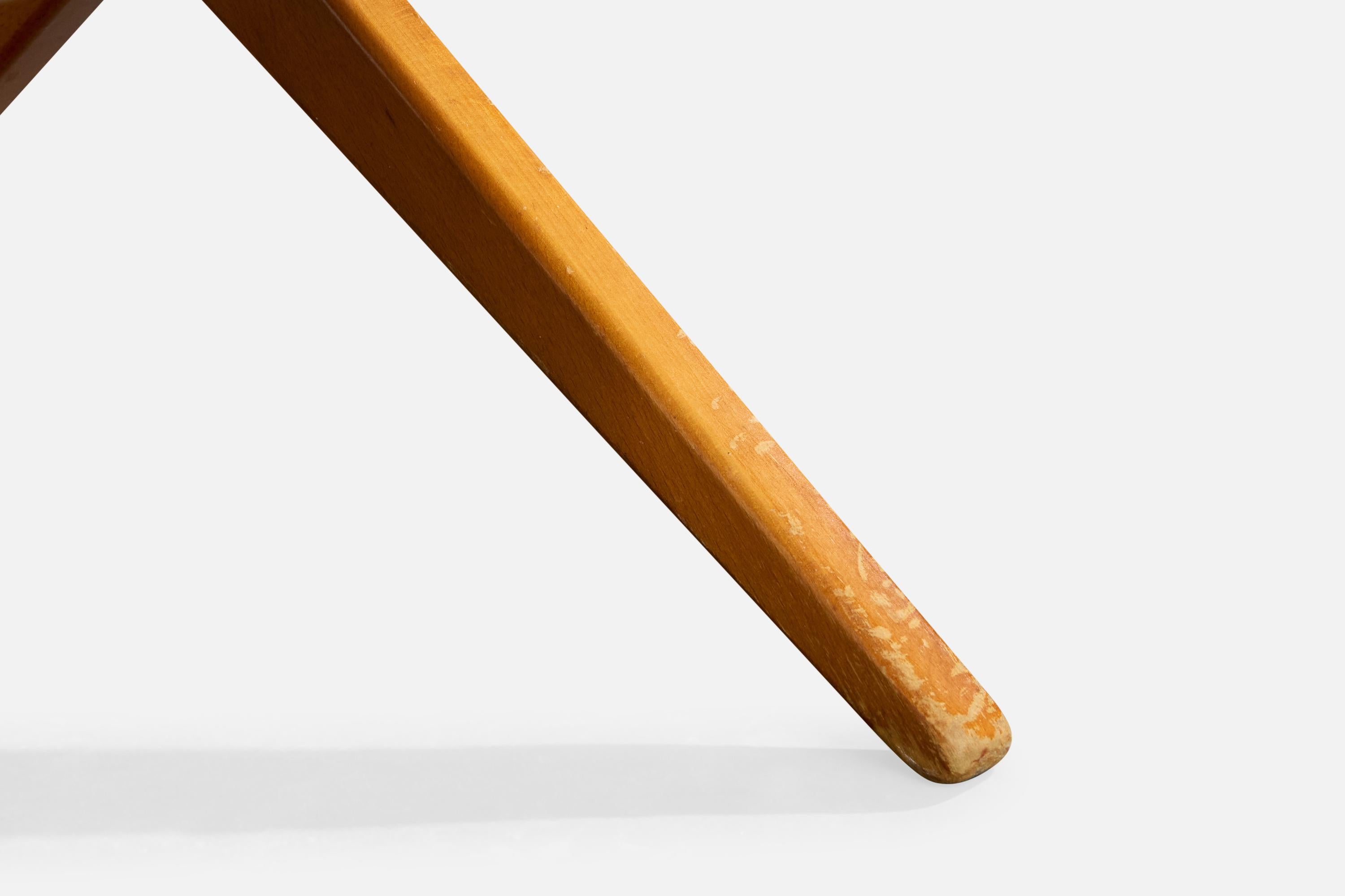 Schwedischer Designer, Loungesessel, Holz, Stoff, Schweden, 1950er Jahre im Angebot 7