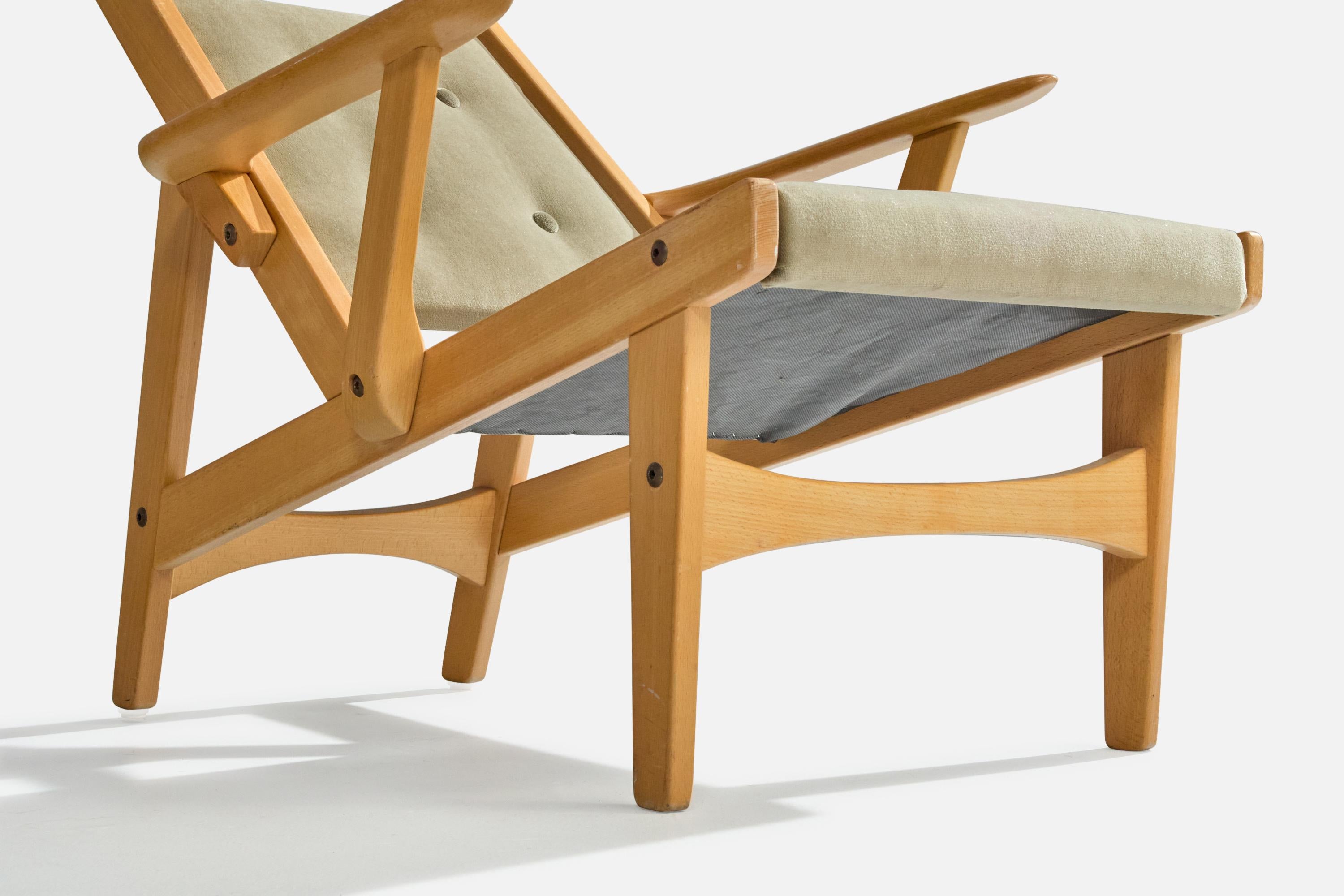 Gösta Berg & Stenevik Eriksson, Lounge Chair, Wood, Velvet, Sweden, 1967 For Sale 5