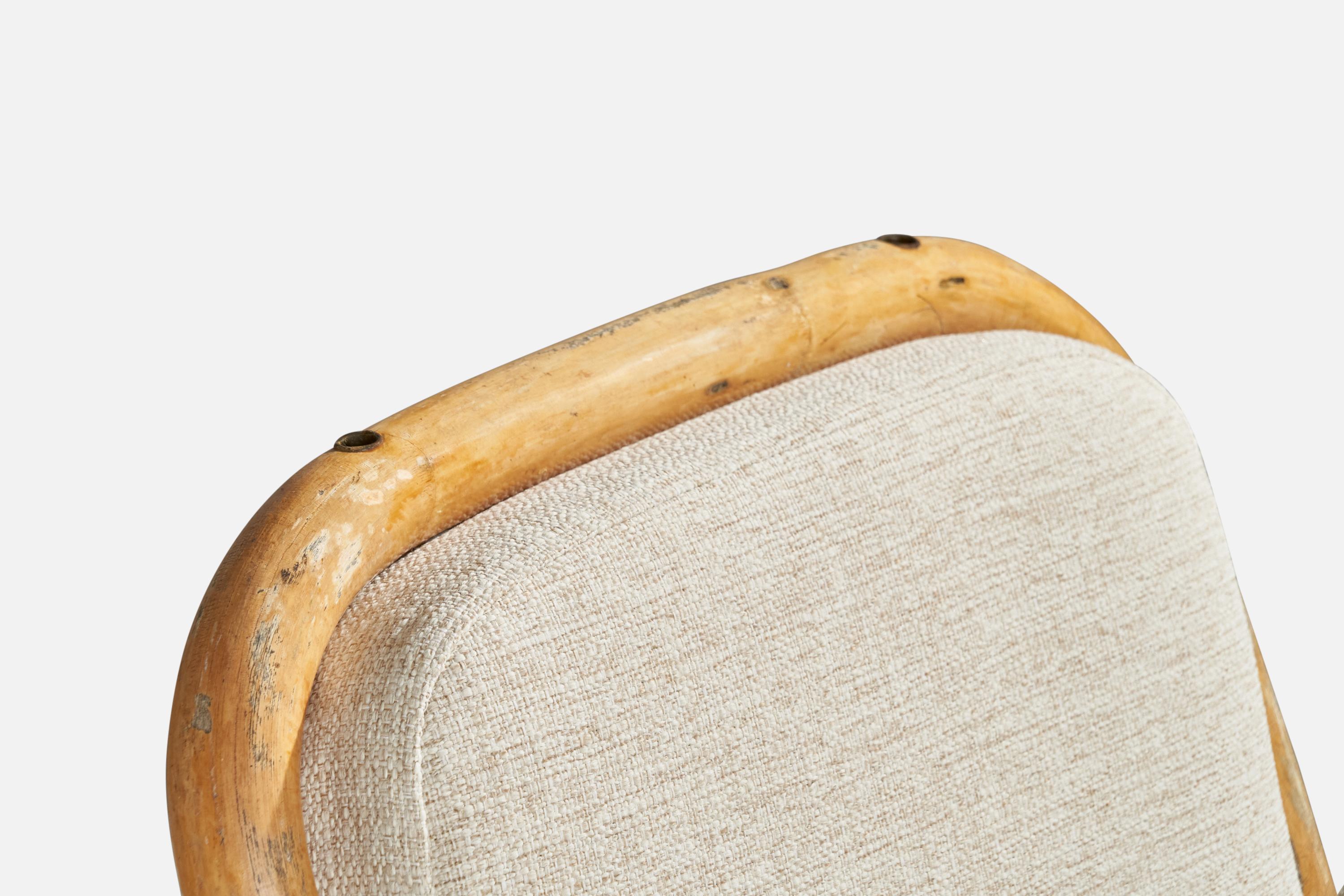 Swedish Designer, Lounge Chairs, Bamboo, Rattan, Fabric, Sweden, 1950s 6