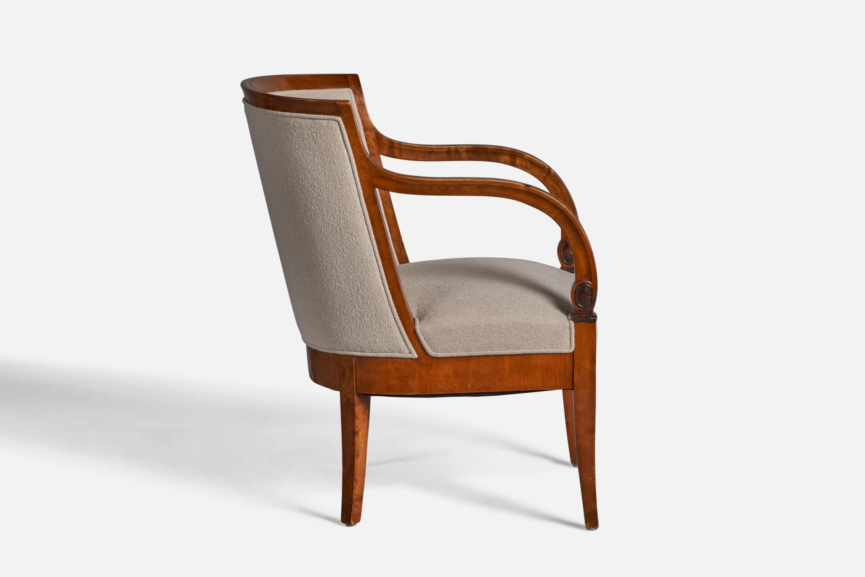 Art Déco Designer svedese, sedie da salotto, betulla, tessuto, Svezia, anni '20 in vendita