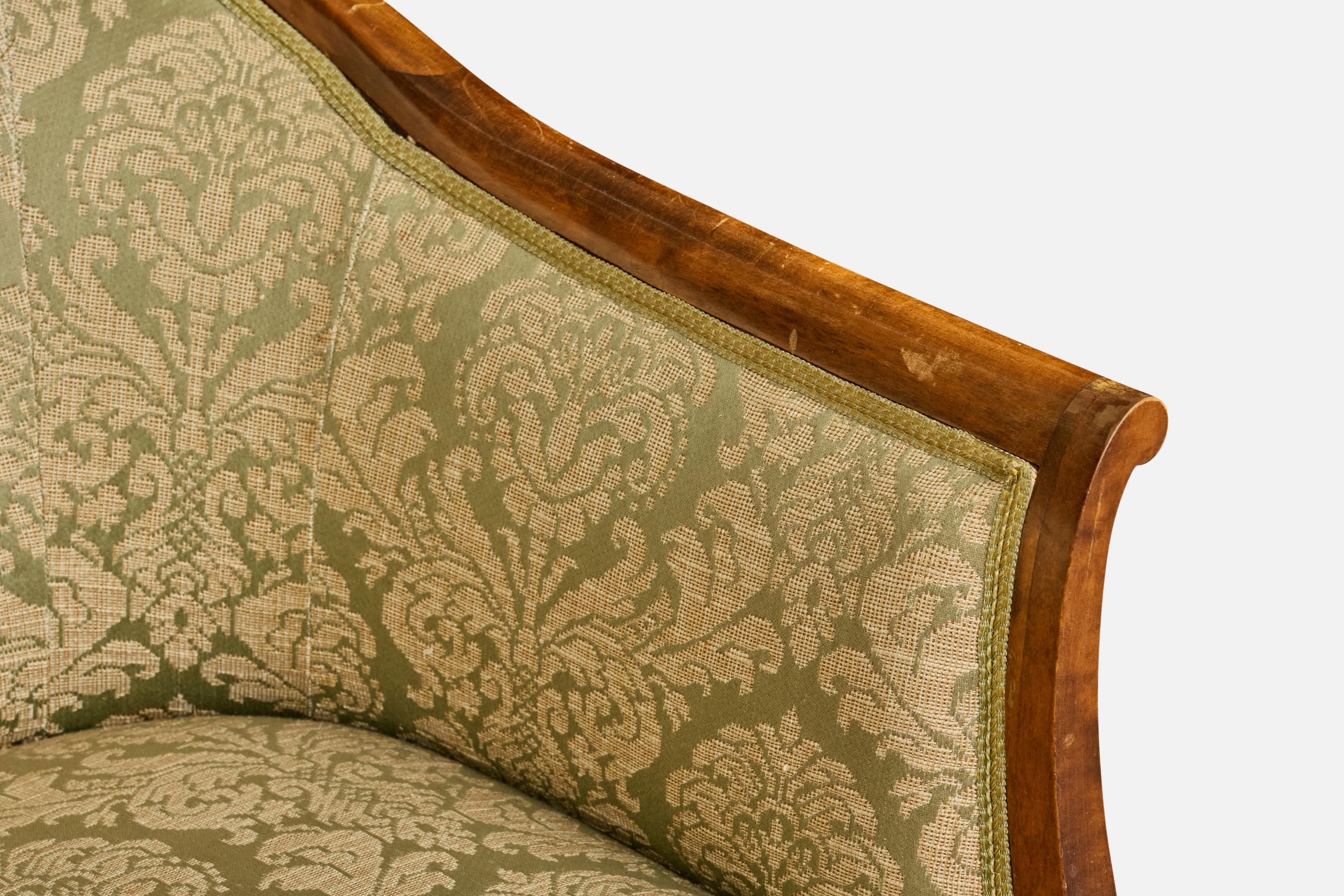 Designer suédois, fauteuils de salon, bouleau, tissu, Suède, années 1930 en vente 3