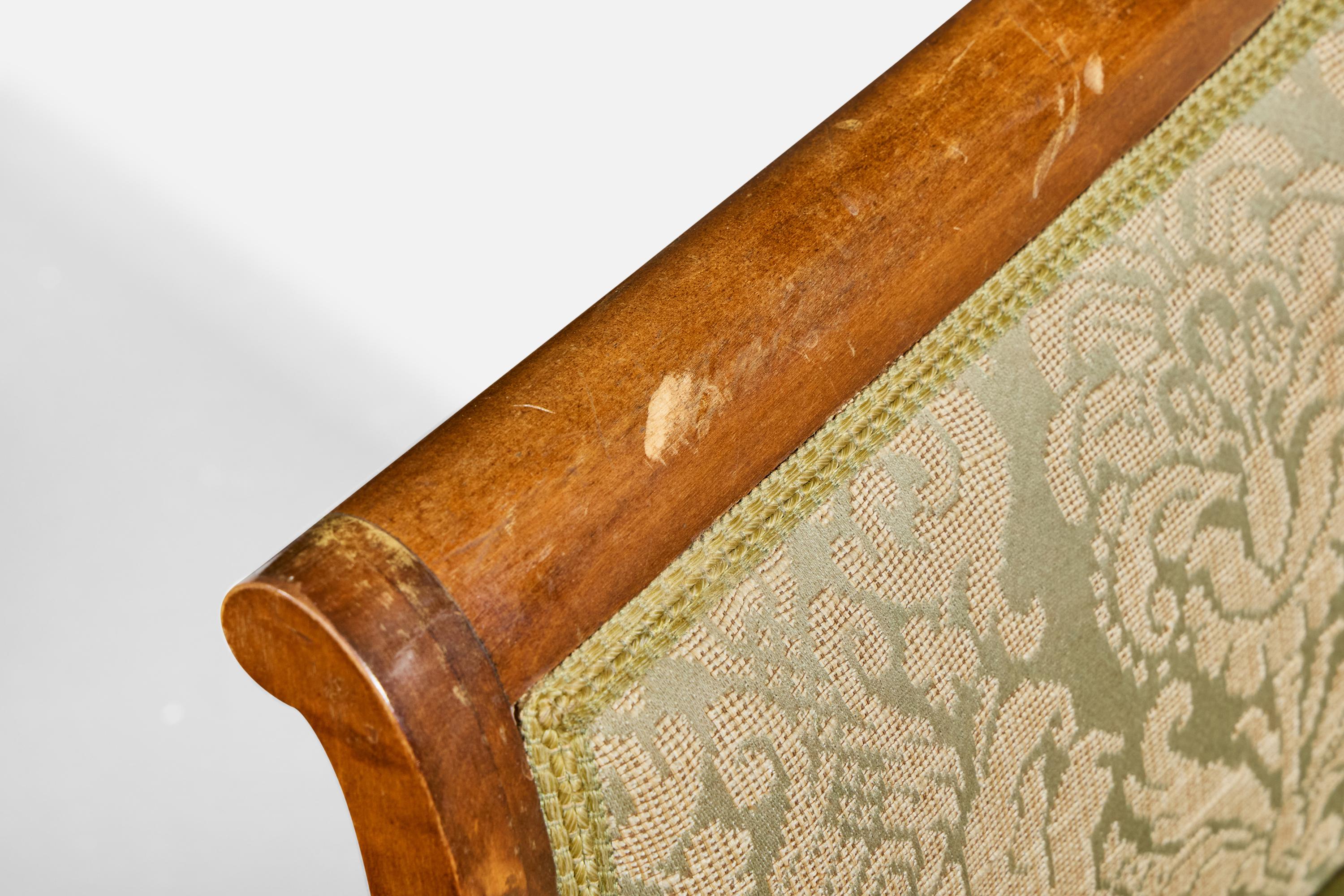 Designer suédois, fauteuils de salon, bouleau, tissu, Suède, années 1930 en vente 4