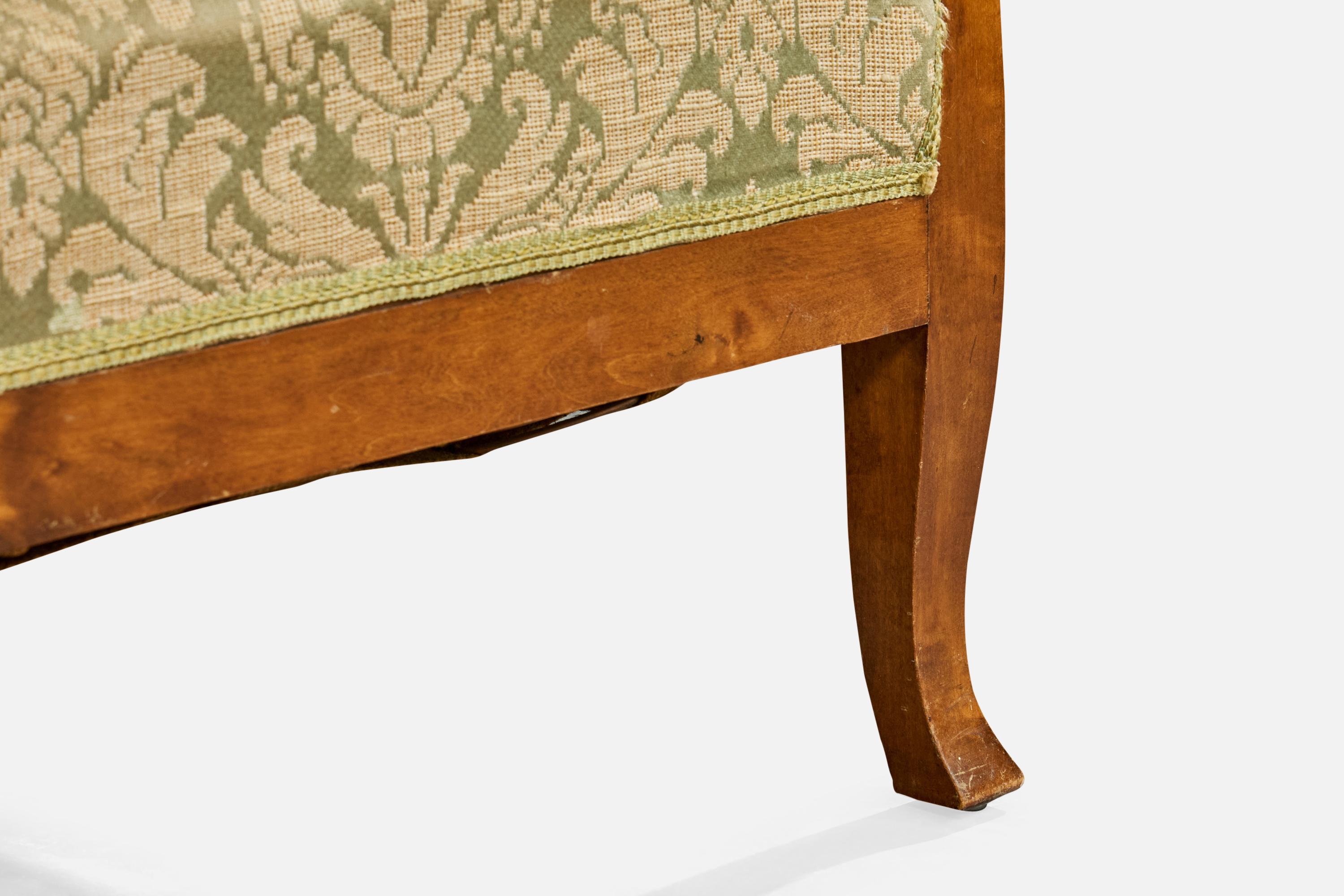 Designer suédois, fauteuils de salon, bouleau, tissu, Suède, années 1930 en vente 7