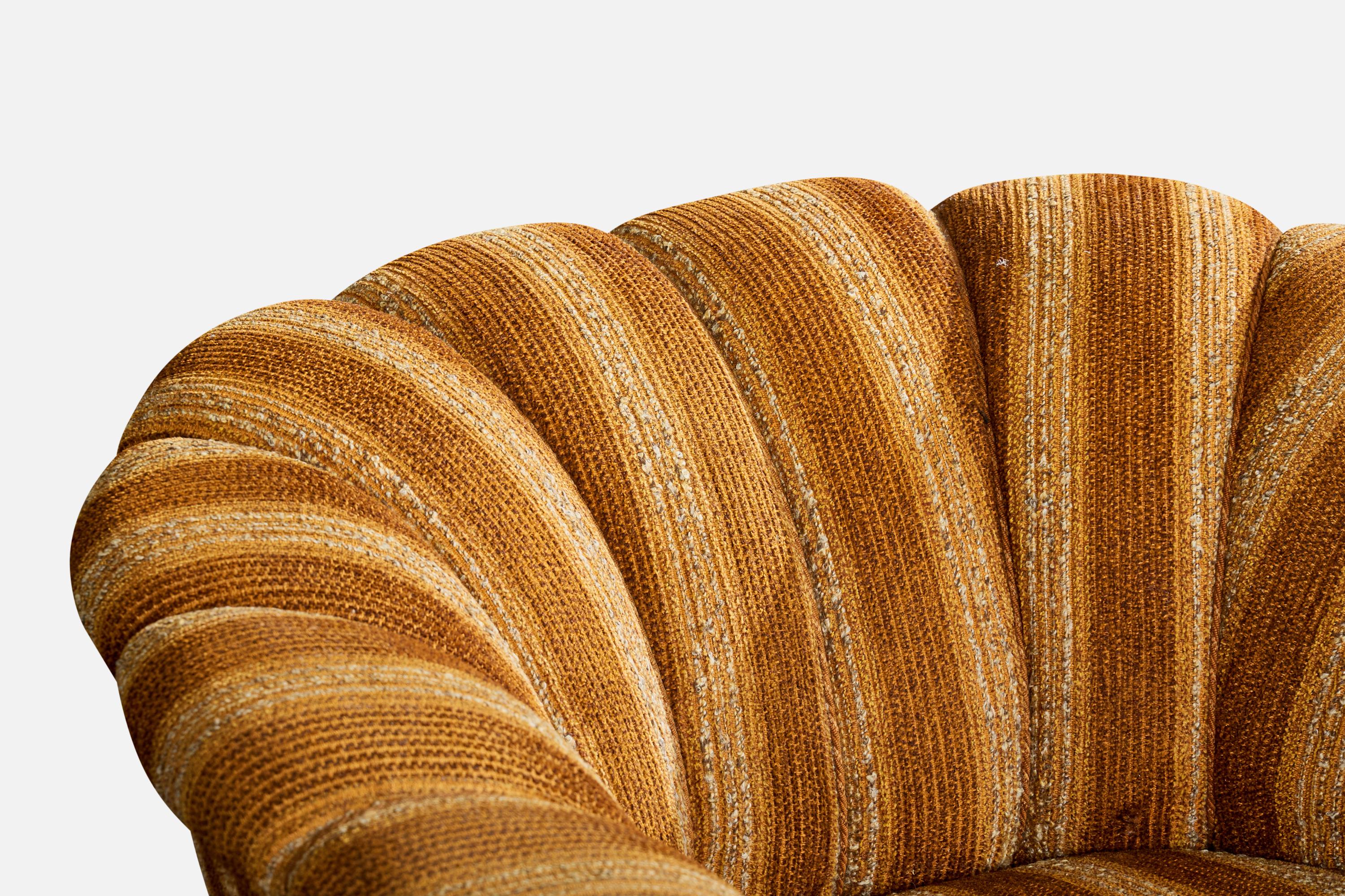 Swedish Designer, Lounge Chairs, Fabric, Wood, Sweden, 1940s en vente 2