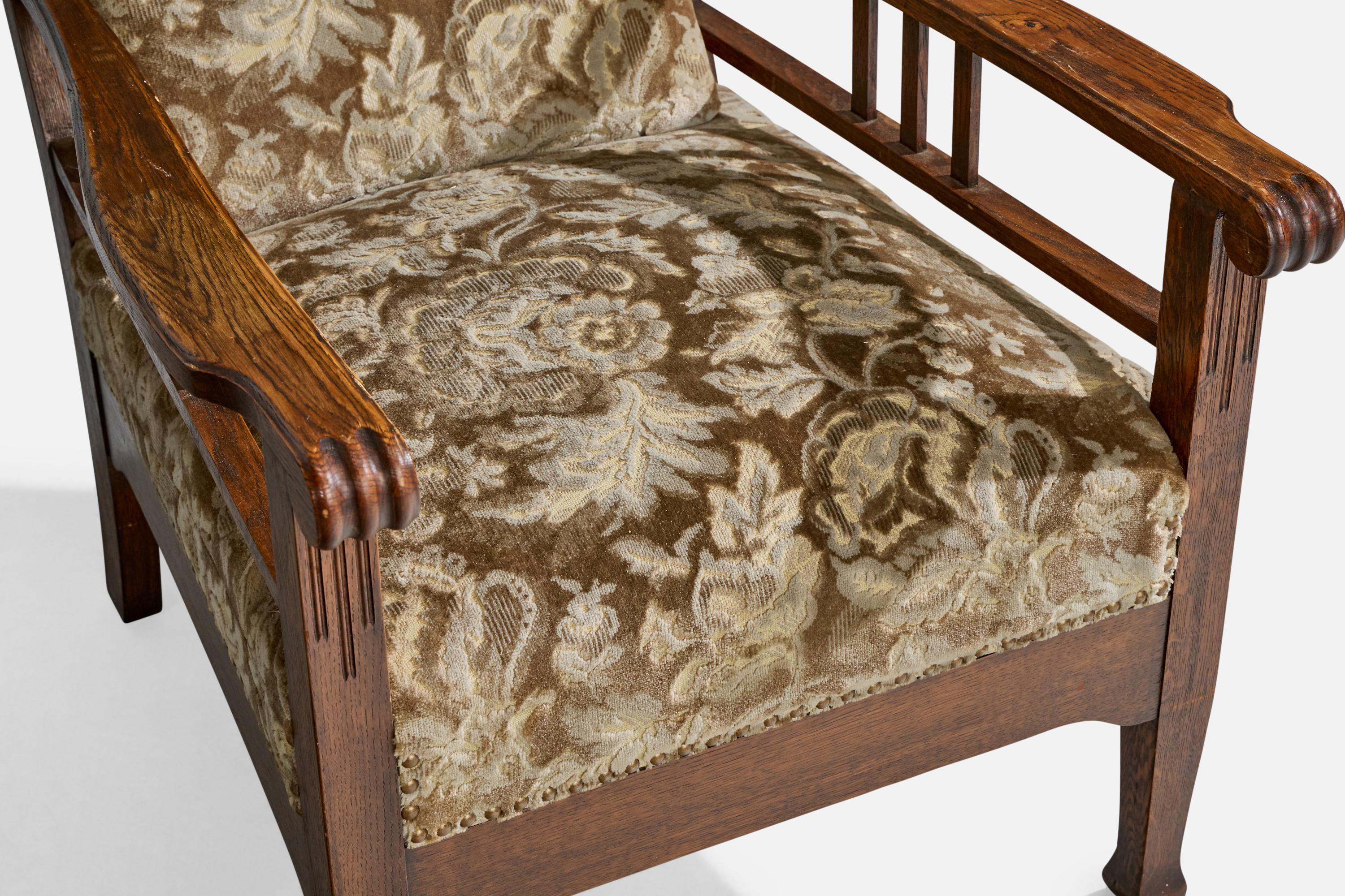 Designer svedese, Sedie da salotto, Oak, Fabrice, Svezia, 1900 in vendita 5
