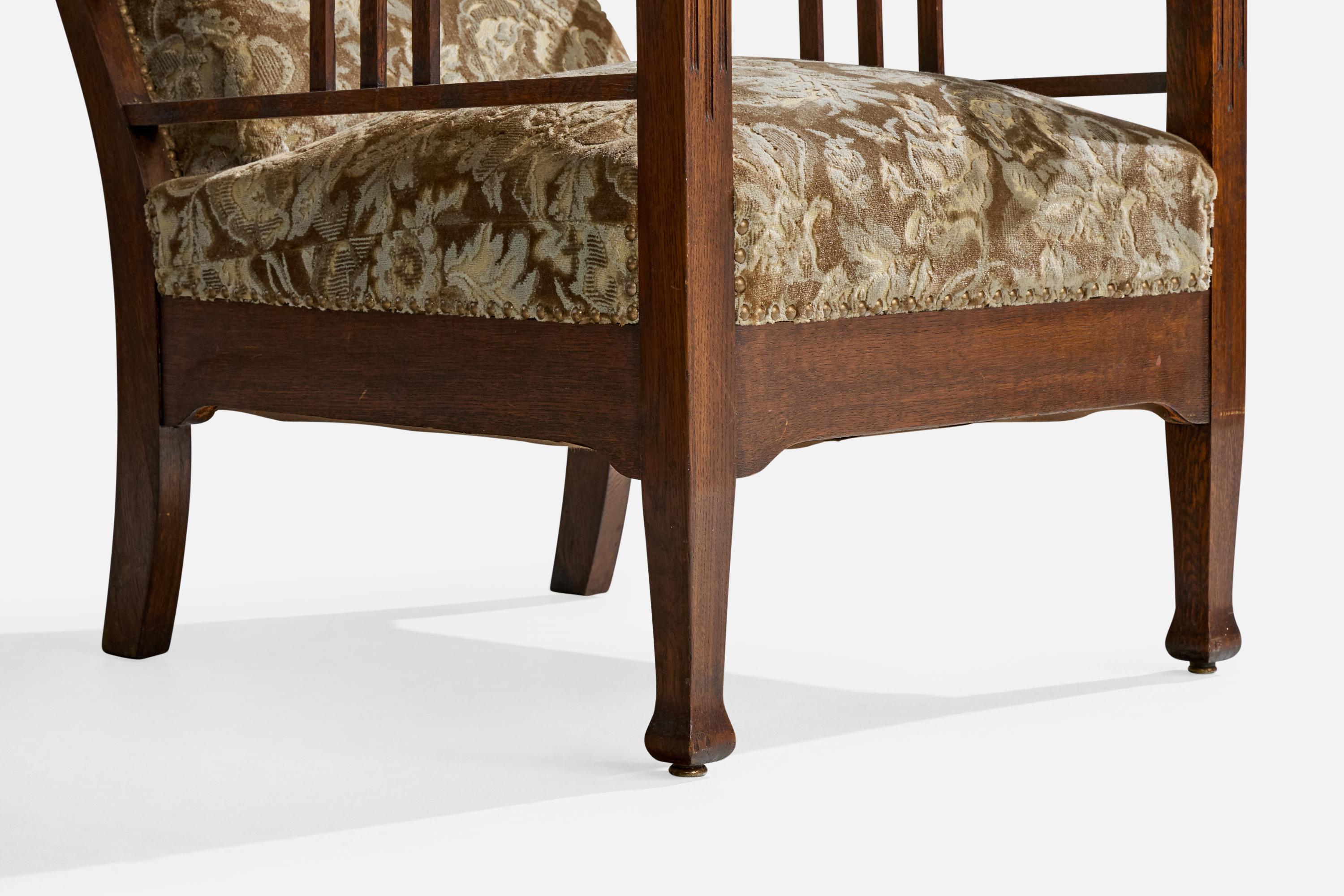 Designer svedese, Sedie da salotto, Oak, Fabrice, Svezia, 1900 in vendita 6