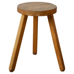 Swedish Designer, Minimalist Stool, Birch, 1960s