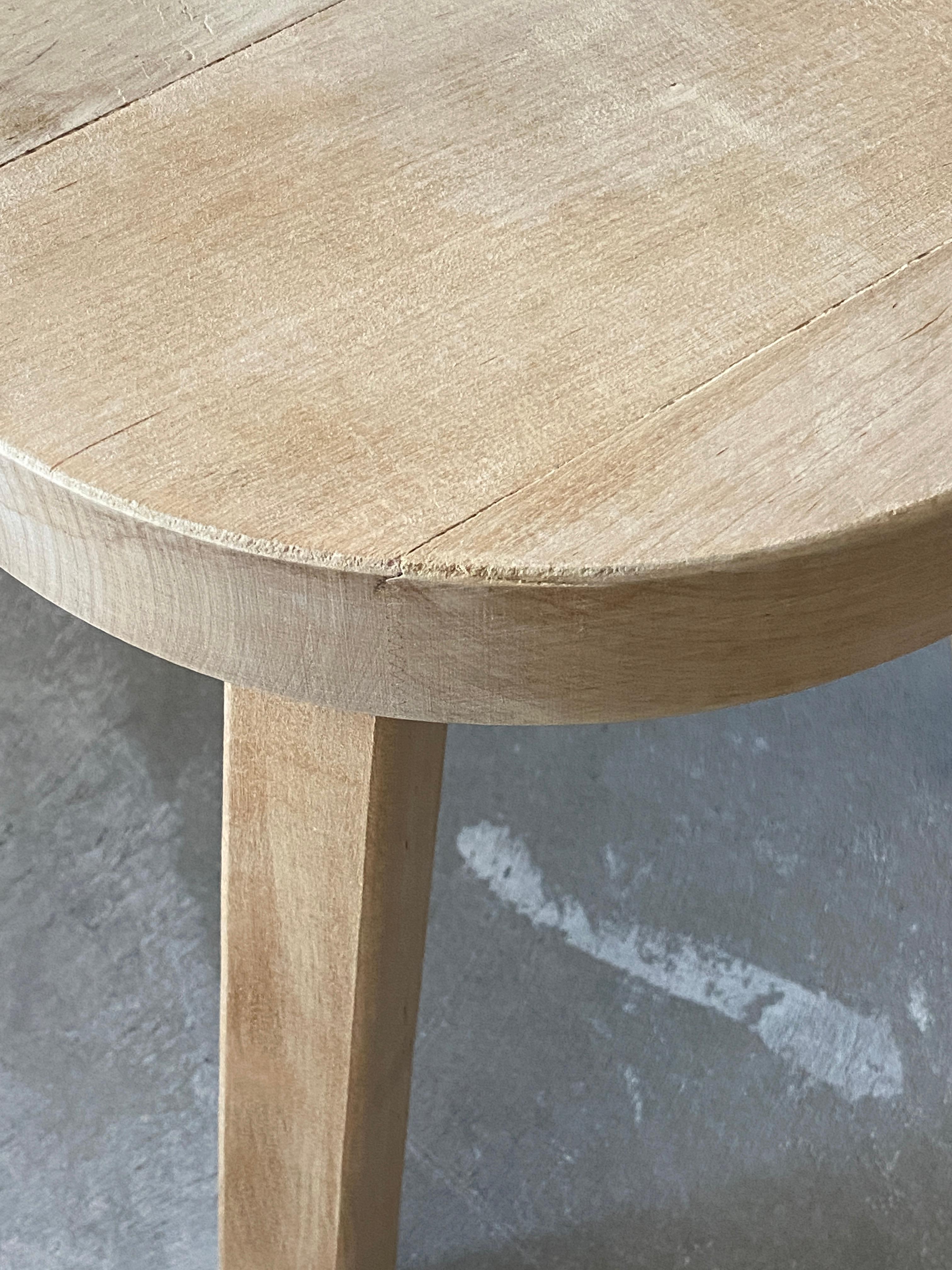 Late 20th Century Swedish Designer, Minimalist Studio Stool, Solid oak, 1970s, Sweden