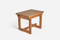 Schwedischer Designer, Hocker, Kiefer massiv, Schweden, 1950er Jahre