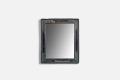 Swedish Designer, Mirror, Pewter, Sweden, 1940s