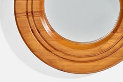 Swedish Designer, Mirror, Pine, Sweden, 1970s