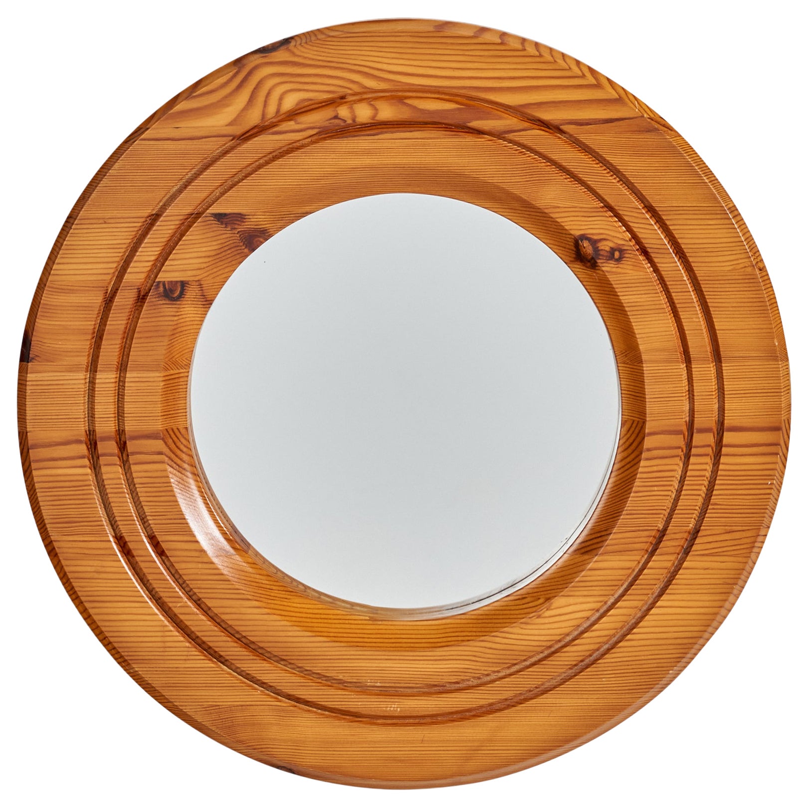 Swedish Designer, Mirror, Pine, Sweden, 1970s For Sale
