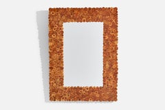 Swedish Designer, Mirror, Wood, Sweden, 1970s