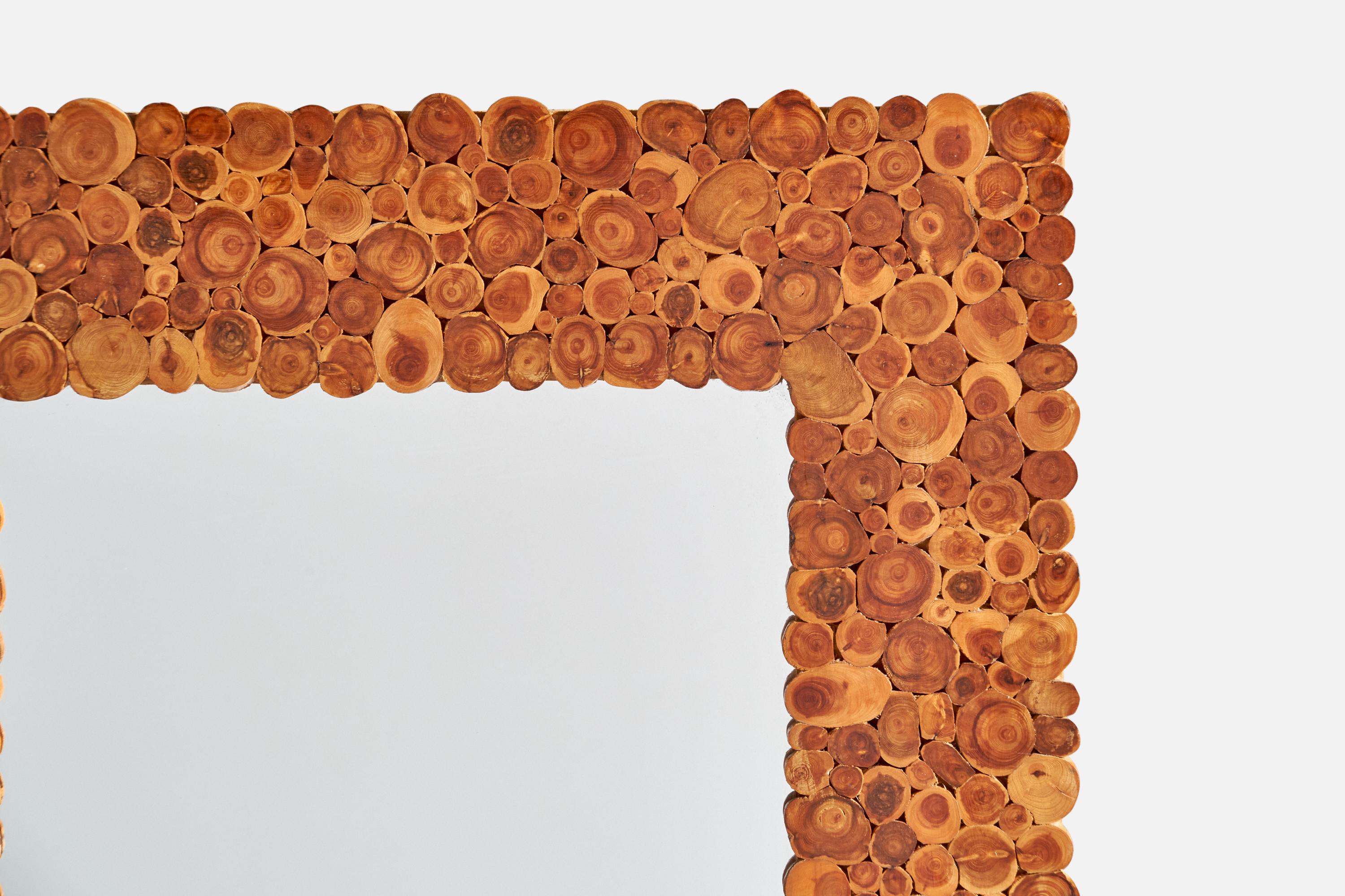 Miroir de designer suédois, bois, Suède, années 1970 Bon état - En vente à High Point, NC