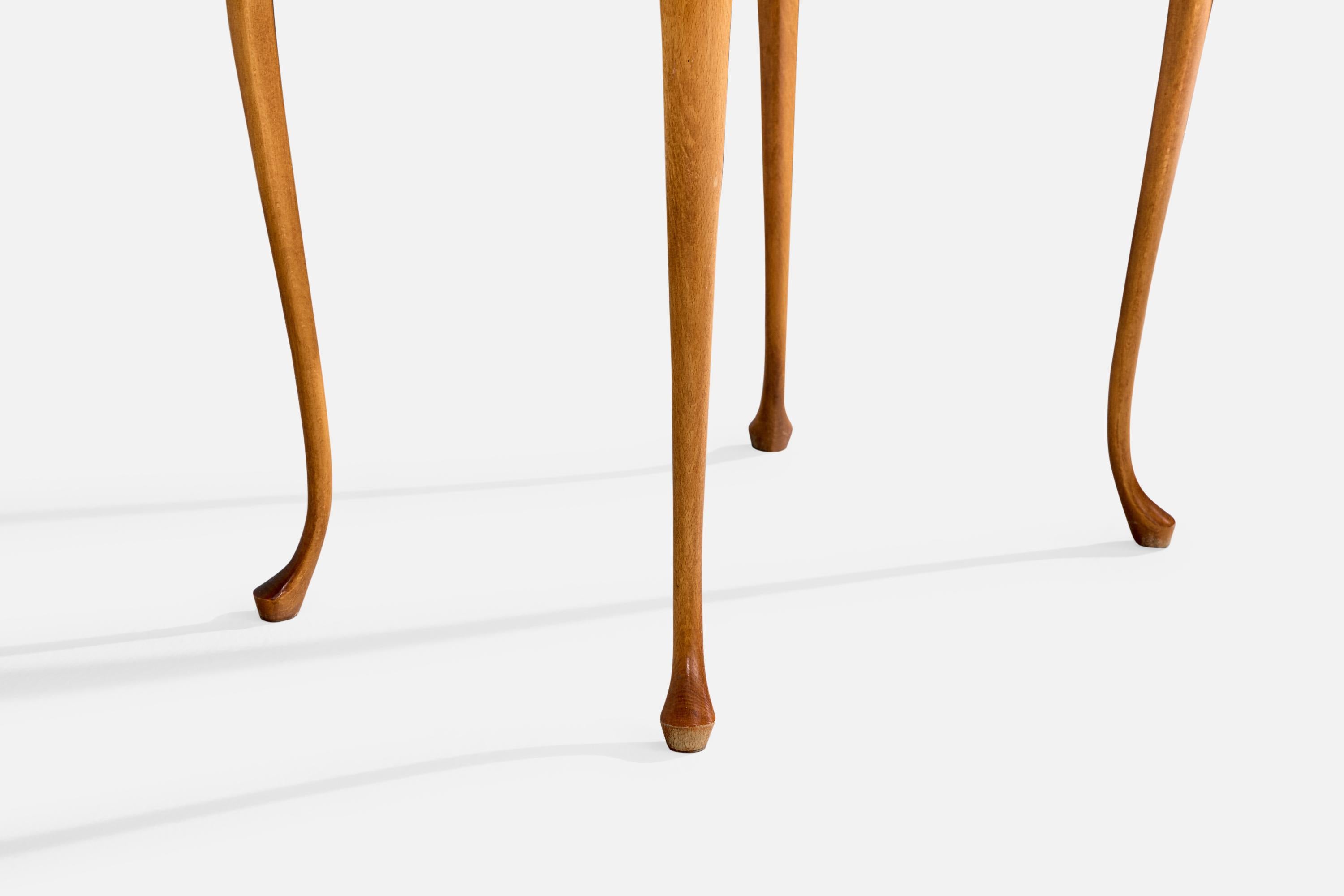 Swedish Designer, Nesting Tables, Birch, Walnut, Sweden, 1920s For Sale 3