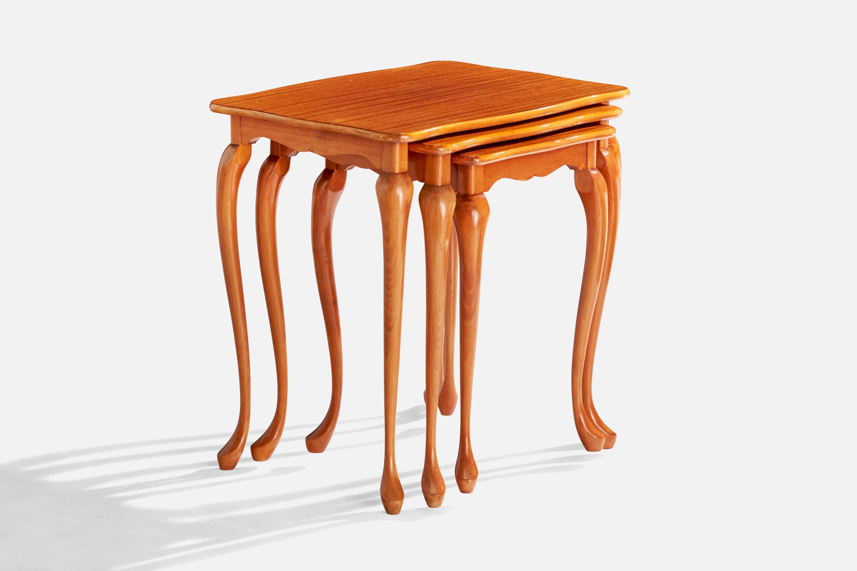 Diseñador sueco, Mesas nido, Madera, Suecia, Años 30 Escandinavo moderno en venta