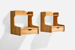 Swedish Designer, Nighstands, Pine, Sweden, 1970s